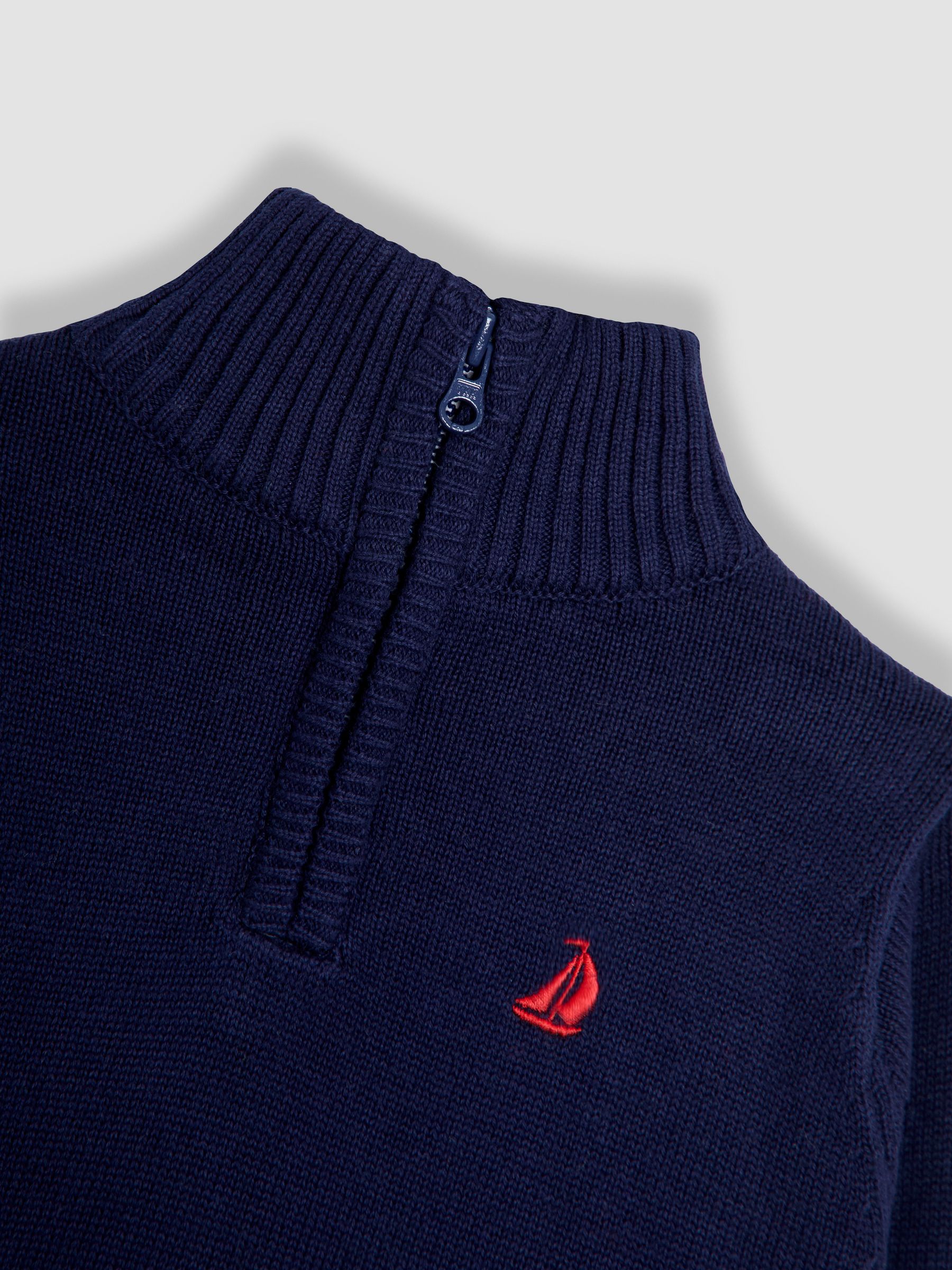 Blue Classic Half Zip Jumper - Image 3 of 3