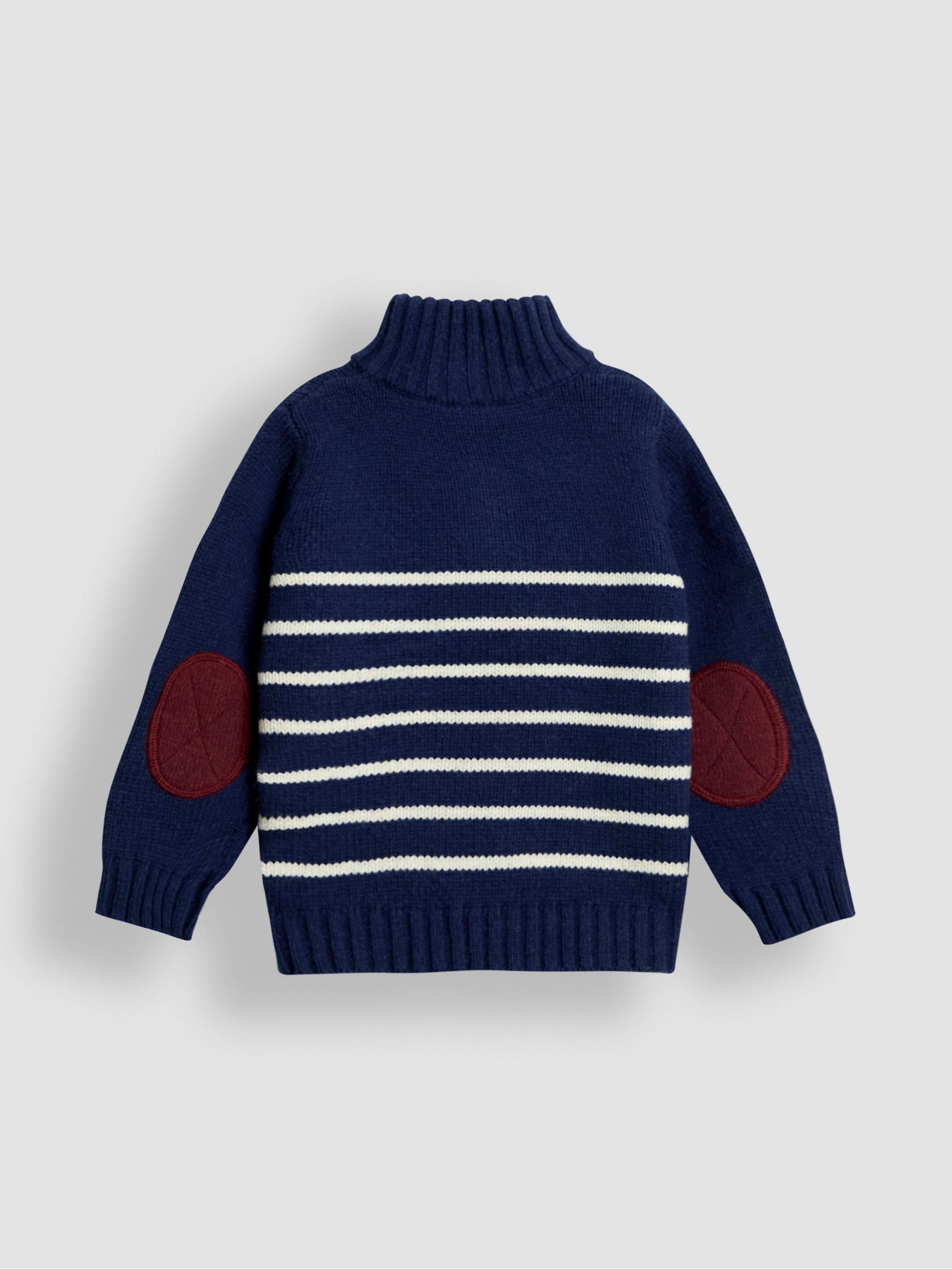 Blue Classic Stripe Half Zip Jumper - Image 3 of 3