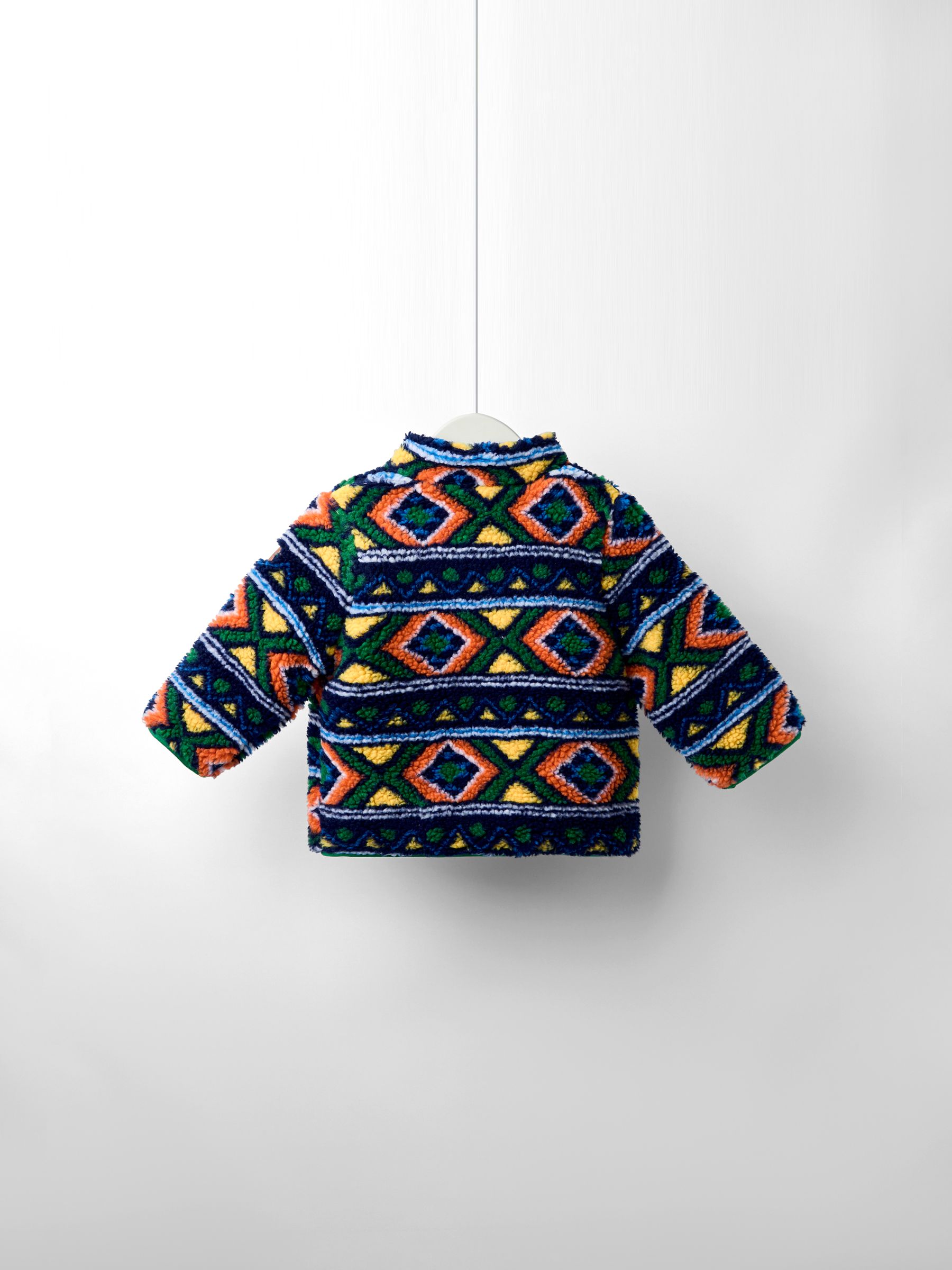 Green Aztec Style Borg Jacket - Image 2 of 6