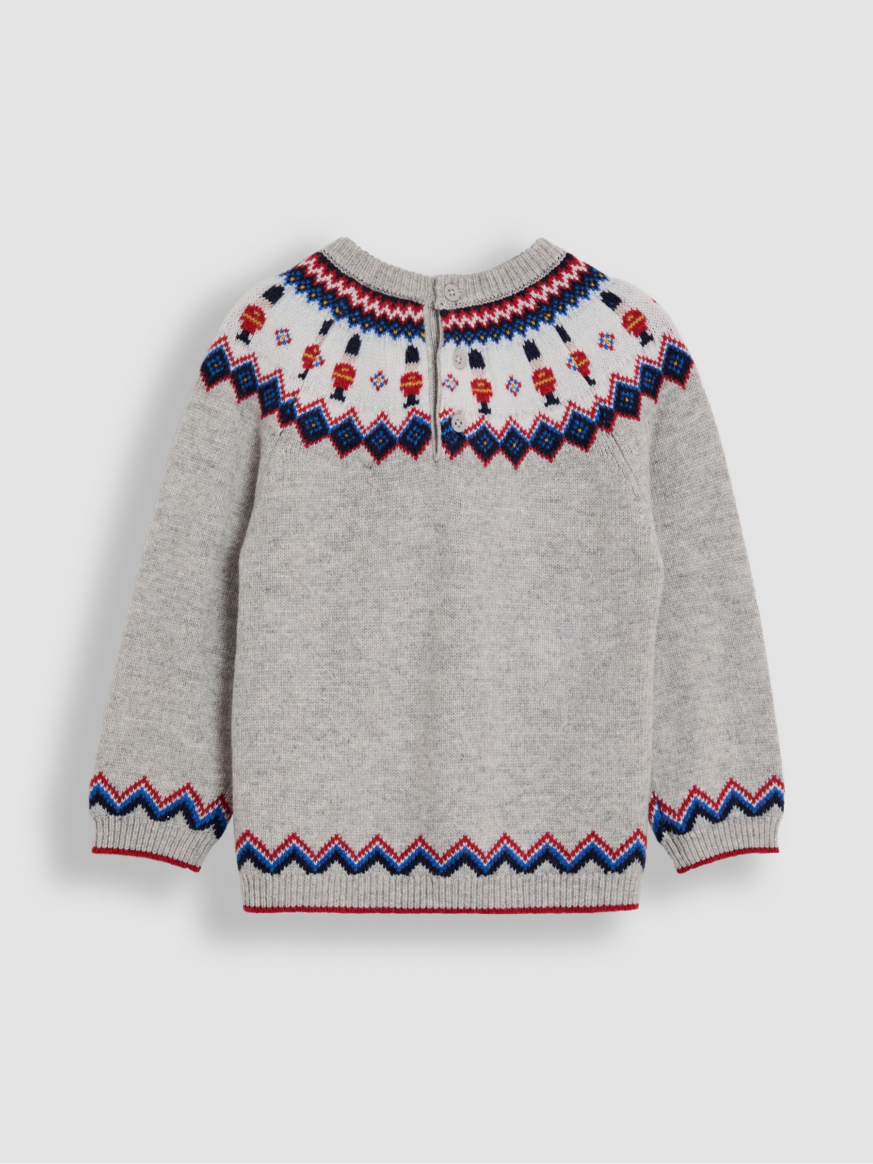 Grey Character Fair Isle Jumper - Image 2 of 3