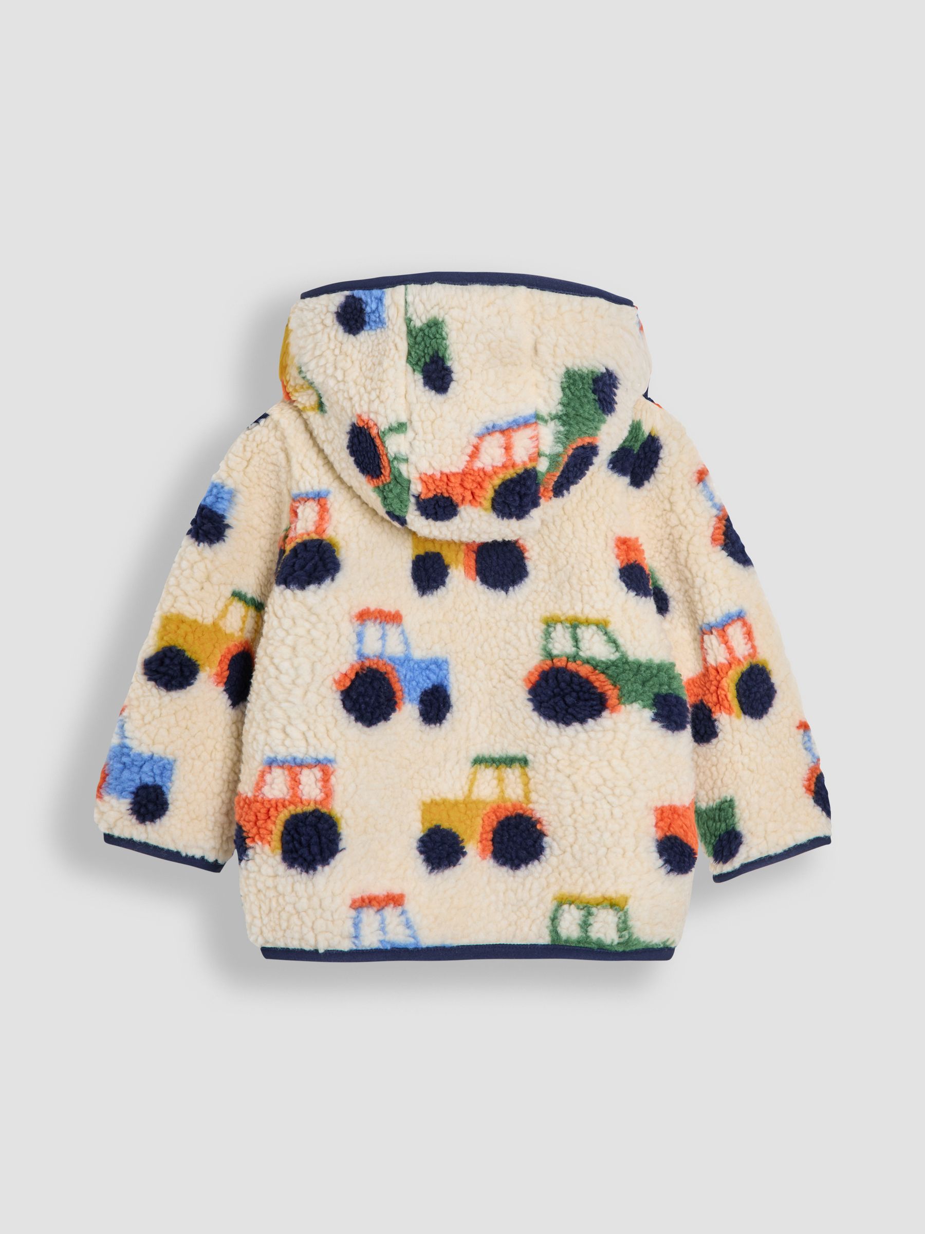 Light Natural Hooded Teddy Fleece Jacket - Image 2 of 3