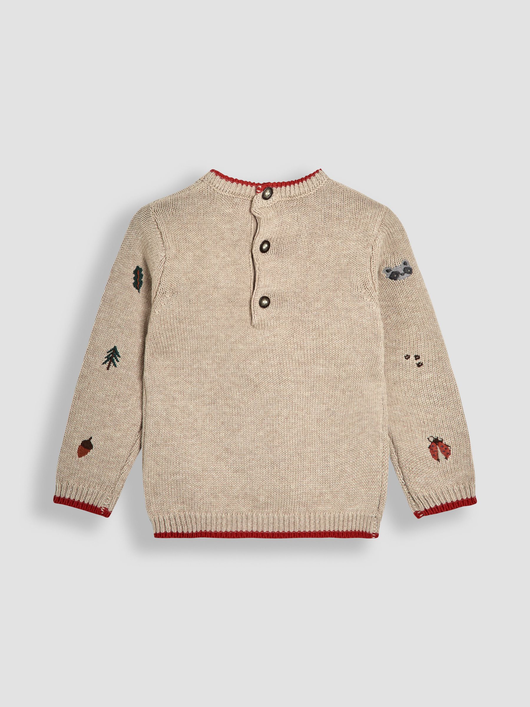 Natural Embroidered Jumper - Image 2 of 3