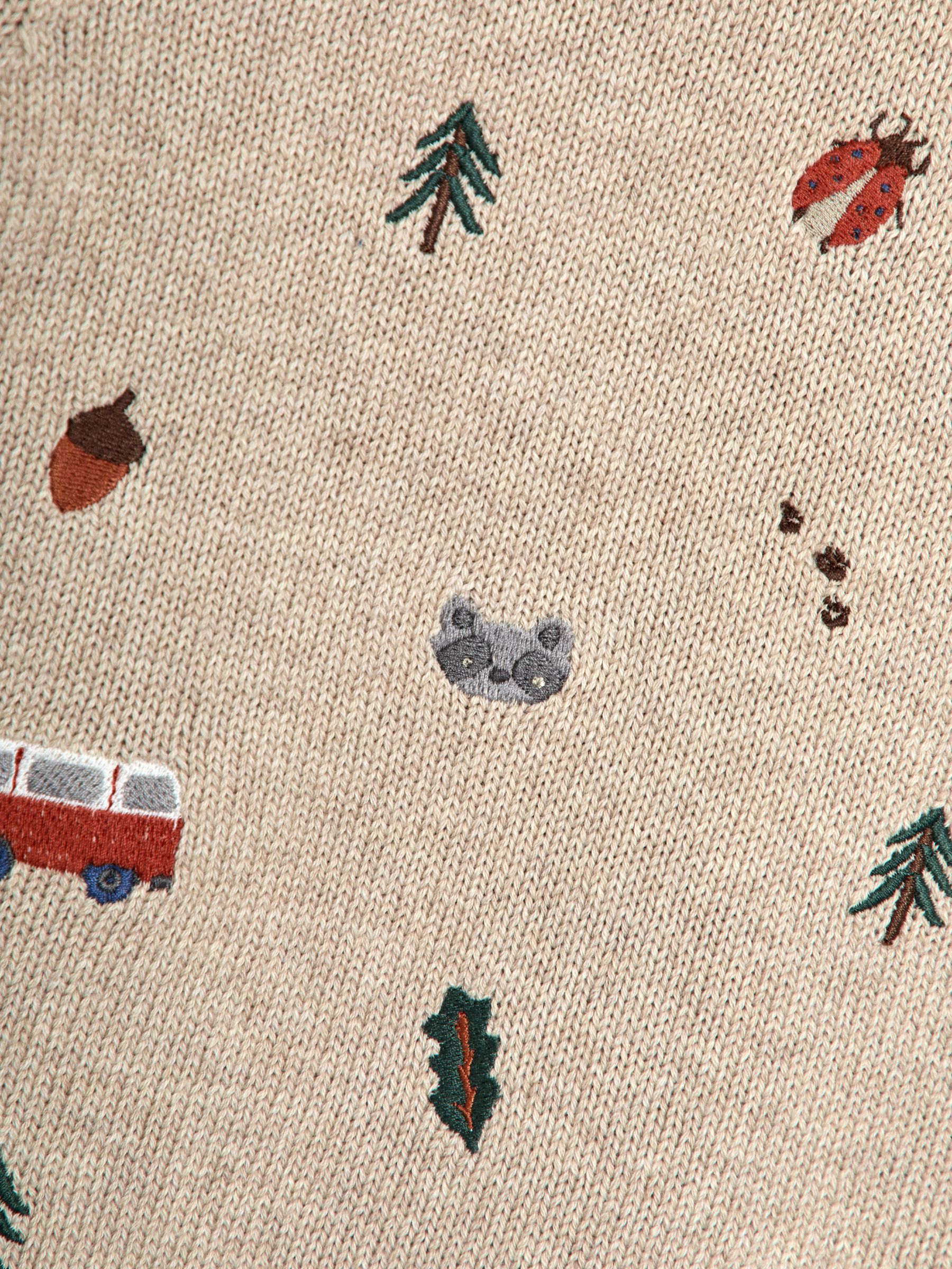 Natural Embroidered Jumper - Image 3 of 3