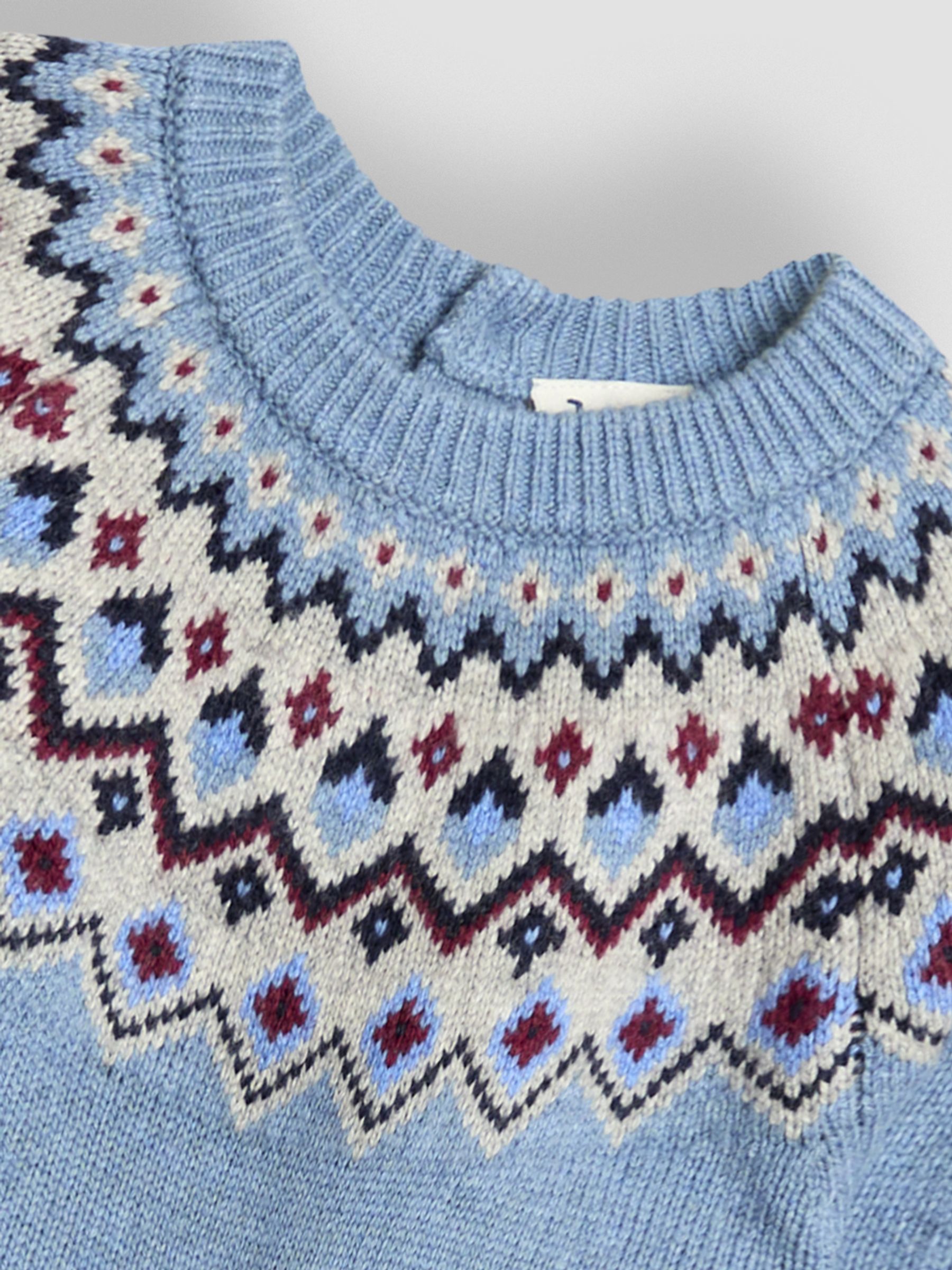 Blue Fair Isle Jumper - Image 5 of 7