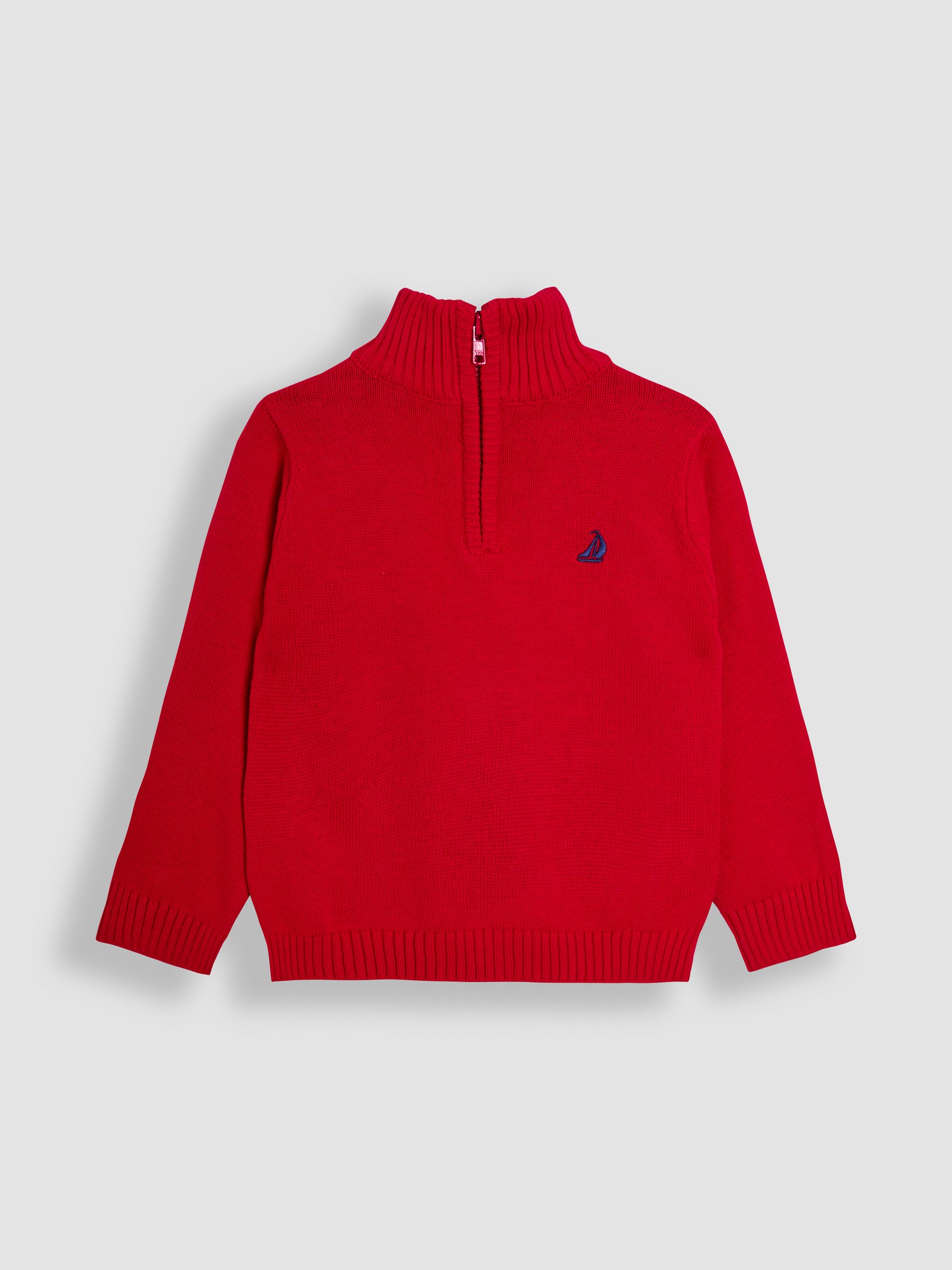 Red Classic Half Zip Jumper - Image 1 of 3