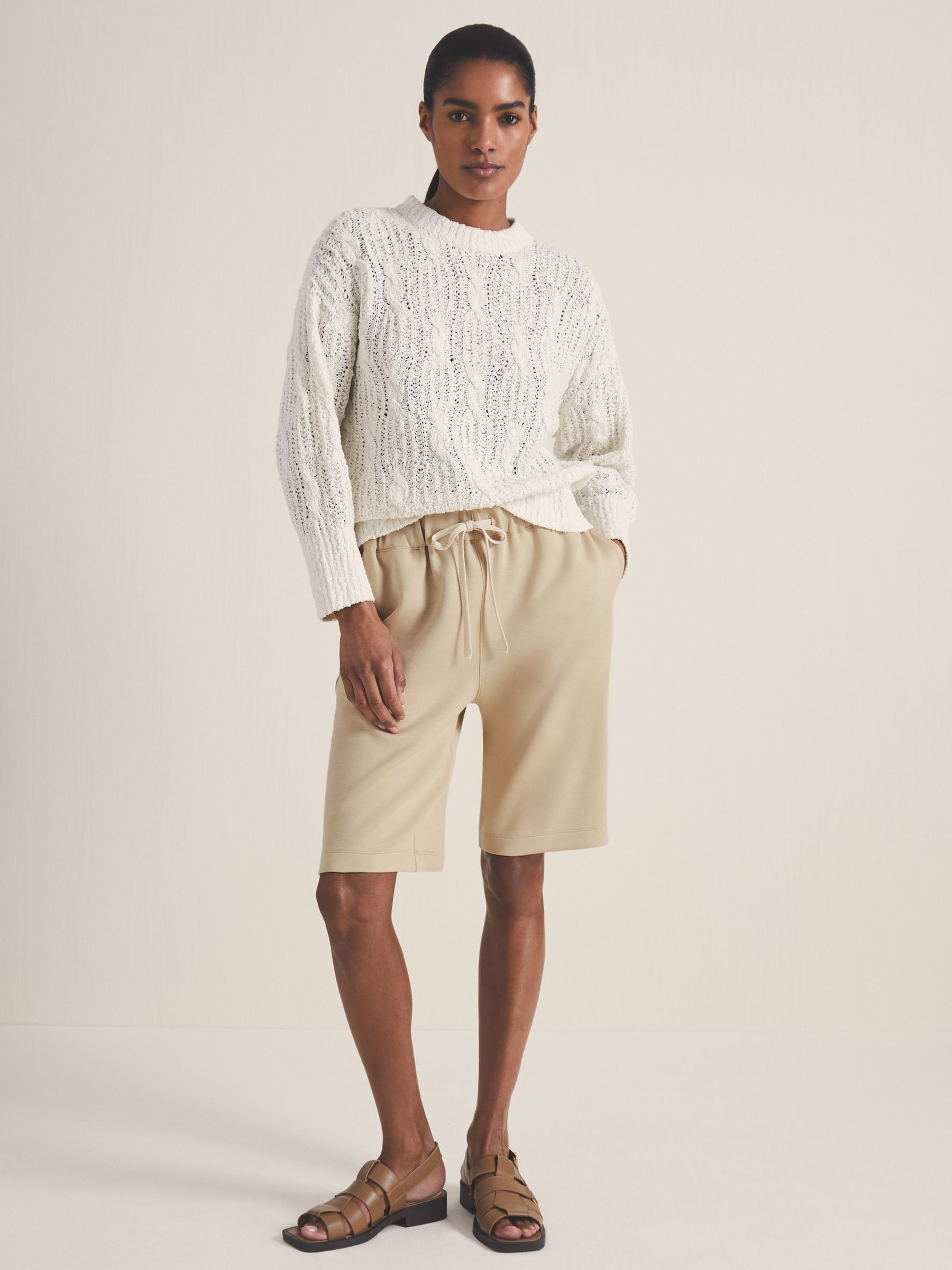 Reiss | Les 100 Ciels Jersey Shorts in Sage - Image 1 of 6