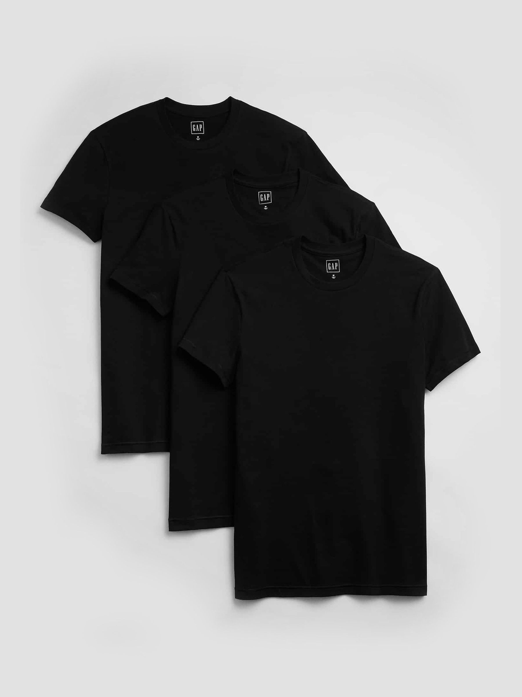 Black Crew Neck Short Sleeve T-Shirts 3 Pack - Image 1 of 1