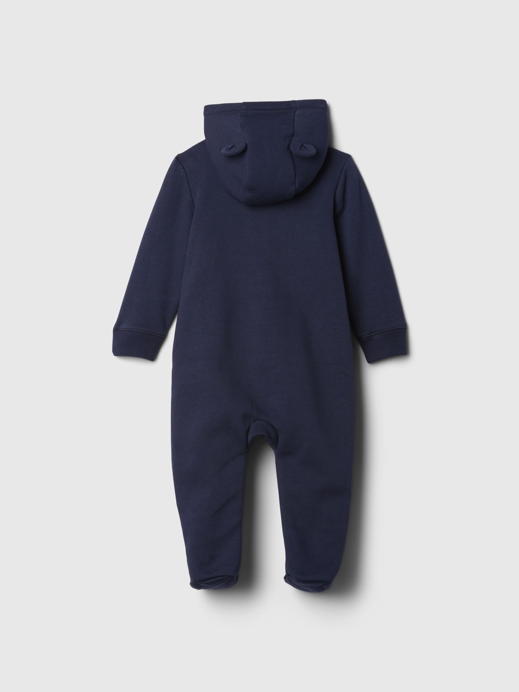 Navy Blue Logo Hooded Baby All In One (Newborn-12mths) - Image 2 of 3
