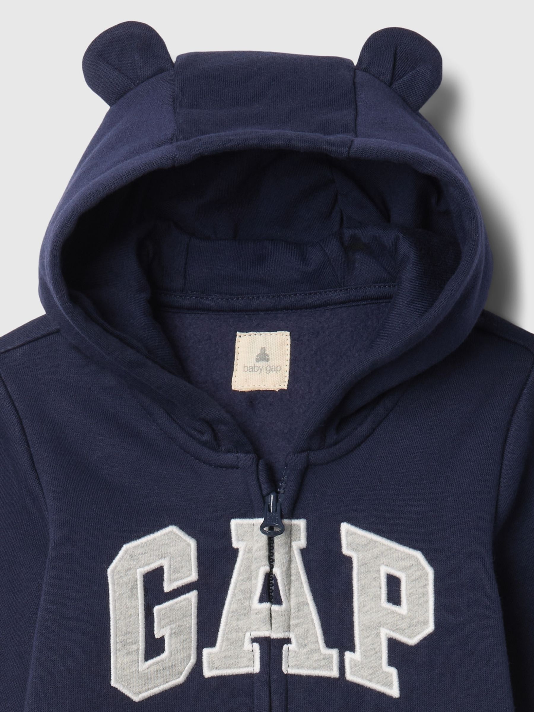 Navy Blue Logo Hooded Baby All In One (Newborn-12mths) - Image 3 of 3