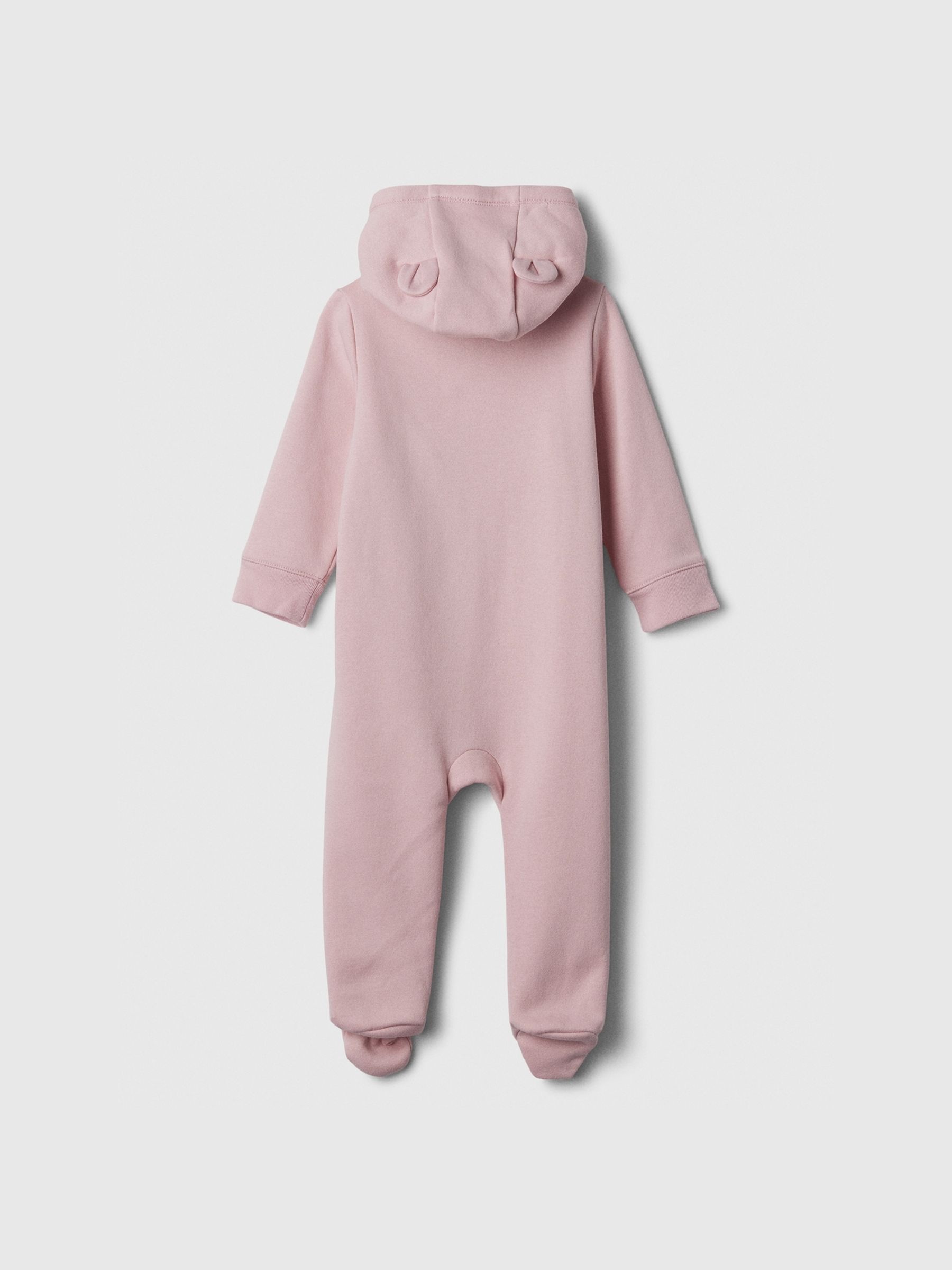 Pink Logo Hooded Baby All In One (Newborn-12mths) - Image 2 of 3