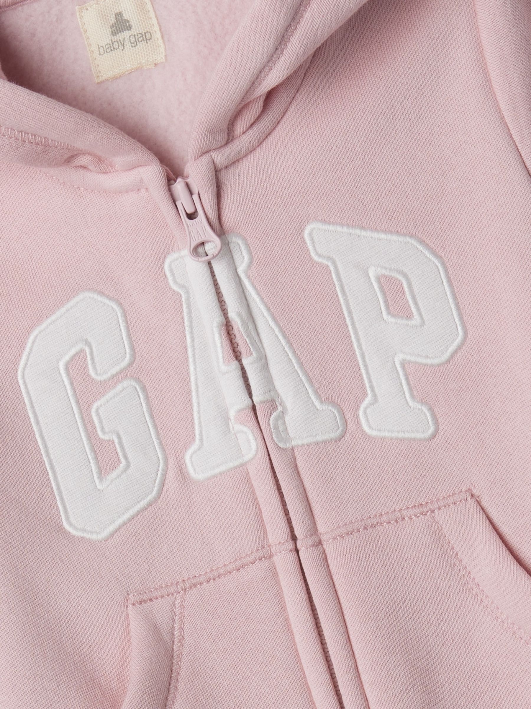 Pink Logo Hooded Baby All In One (Newborn-12mths) - Image 3 of 3