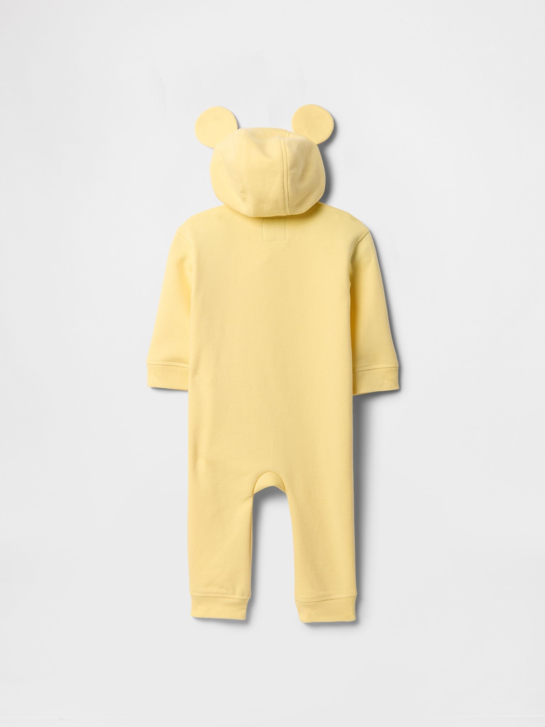 Yellow Minnie Mouse Disney Logo Hooded Baby Sleepsuit (Newborn-12mths) - Image 2 of 3