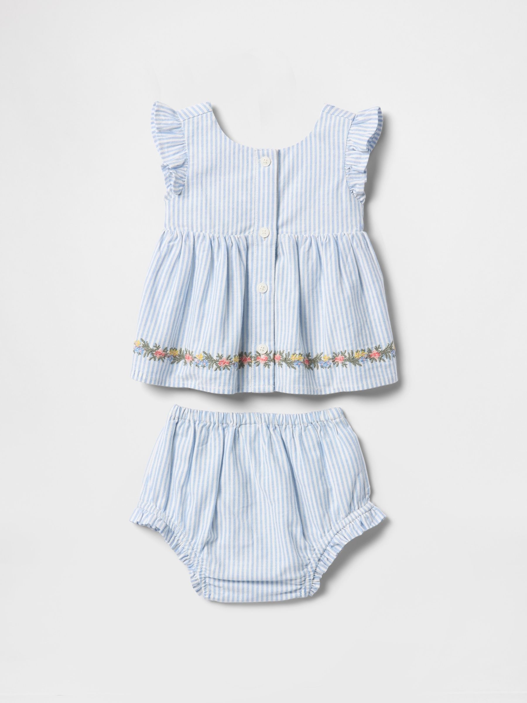 Blue Ruffle Bubble Short Set (Newborn-24mths) - Image 2 of 3