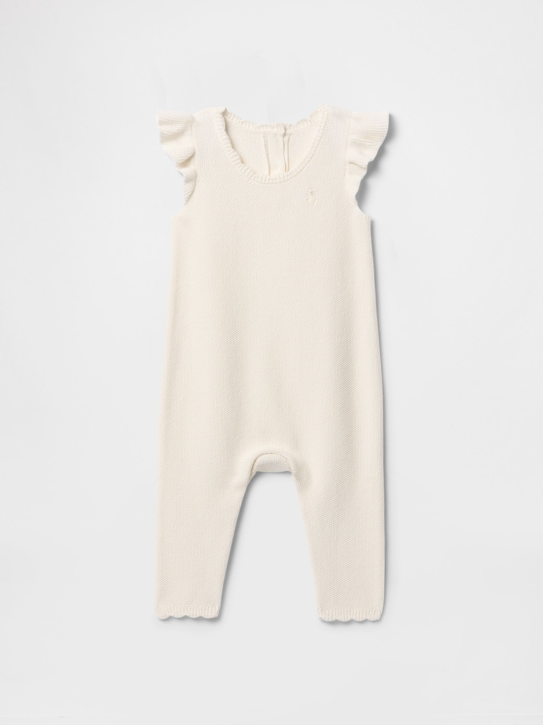 Cream Ruffle Jumper One-Piece (Newborn-24mths) - Image 1 of 3
