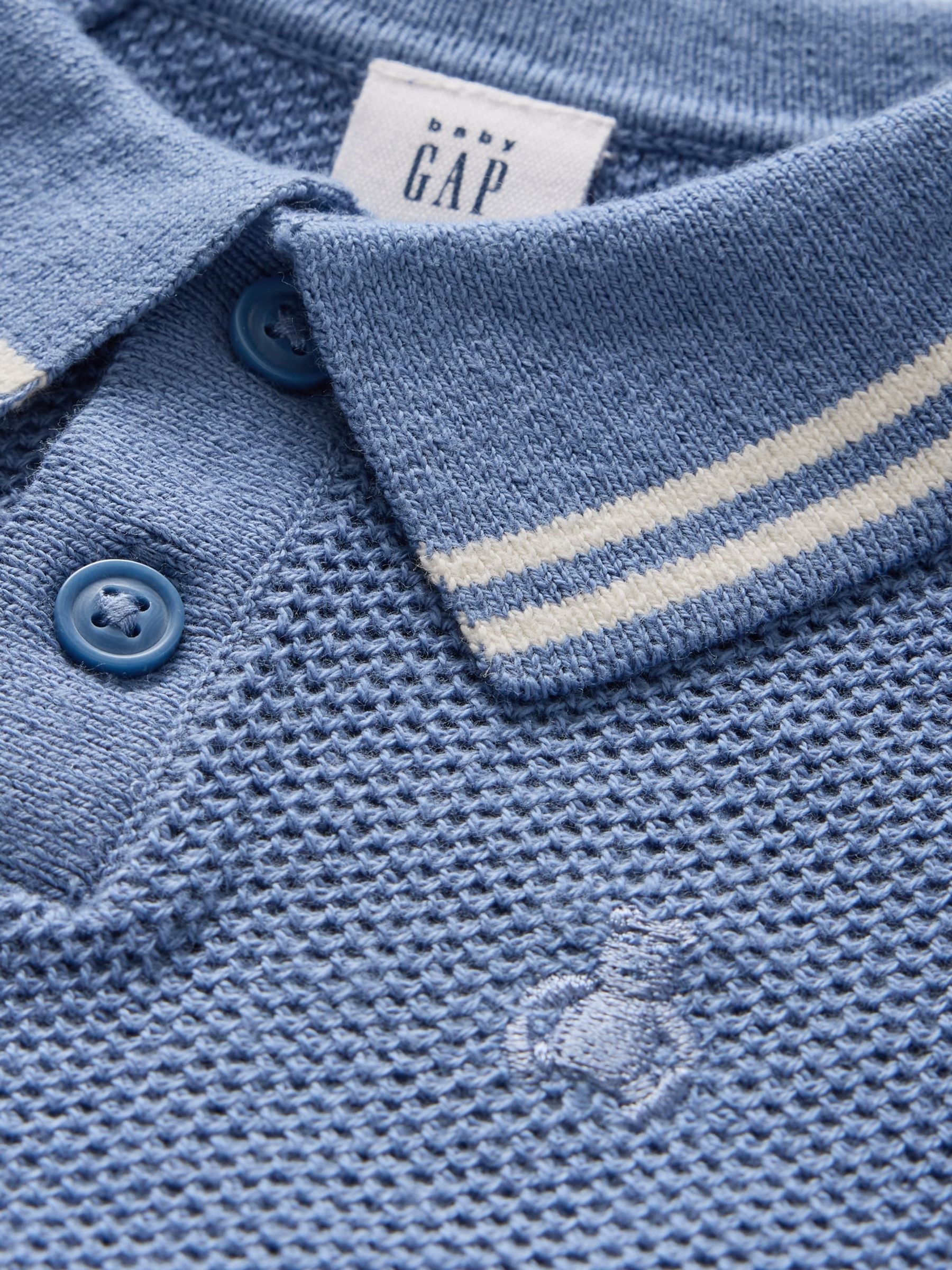 Blue Polo & Shorts Outfit Set (Newborn-24mths) - Image 3 of 3