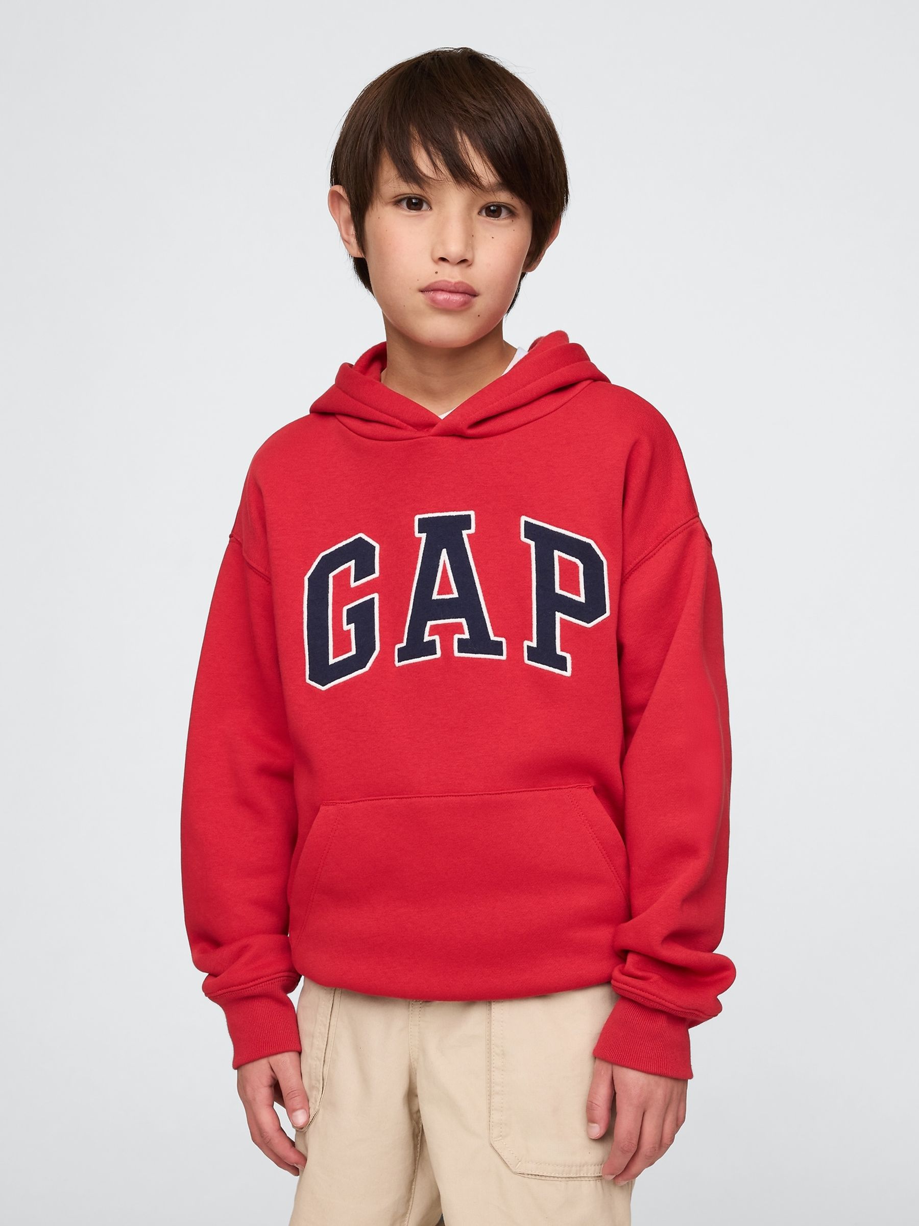 Red Pullover Vintage Logo Hoodie (4-13yrs) - Image 1 of 5