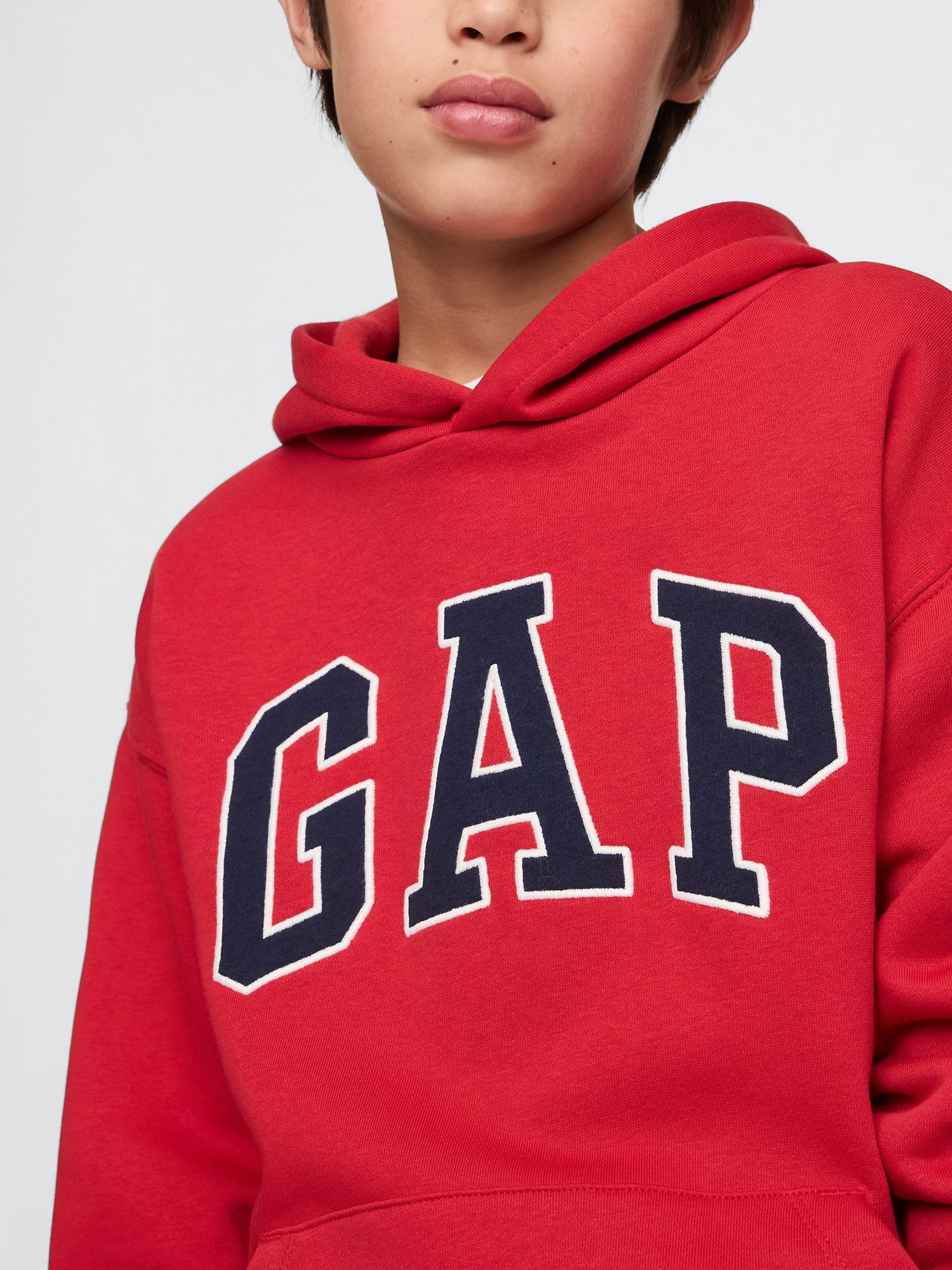 Red Pullover Vintage Logo Hoodie (4-13yrs) - Image 4 of 5