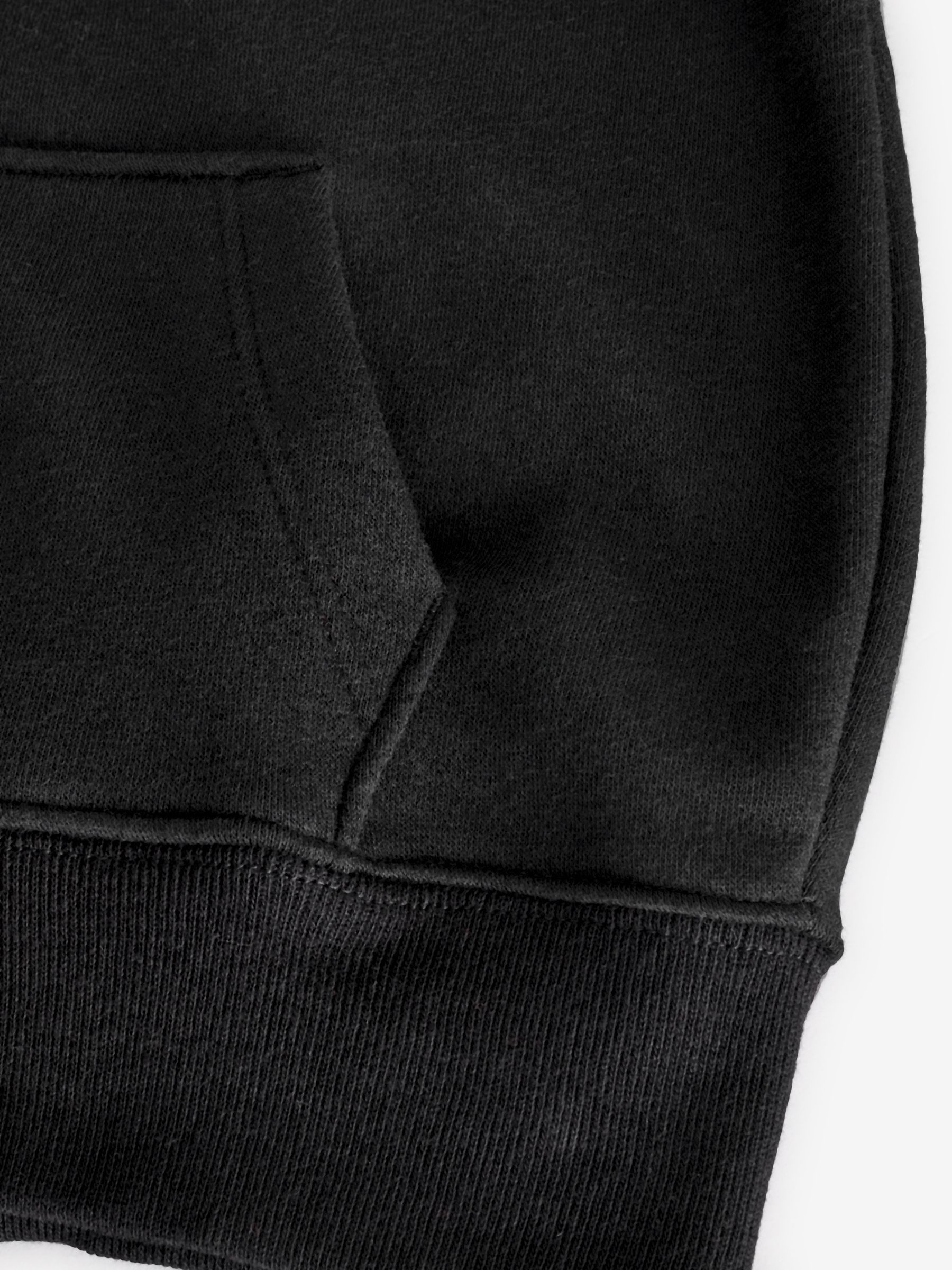 Black Zip Up Vintage Logo Hoodie (4-13yrs) - Image 4 of 4