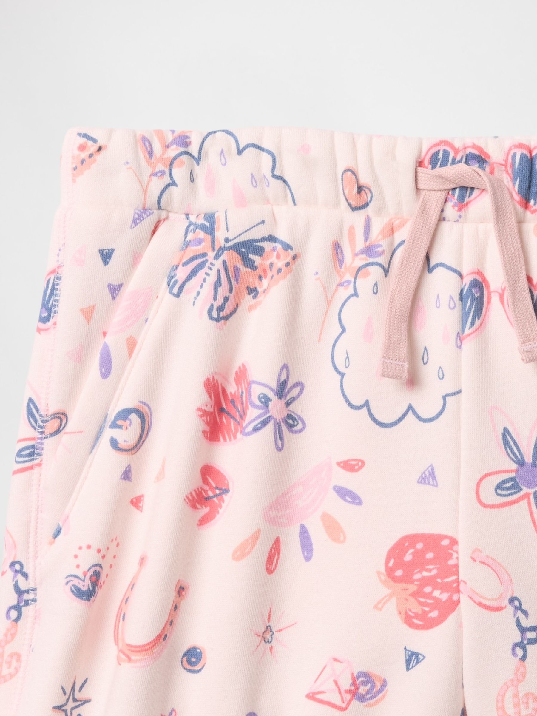 Pink Fleece-Lined Pull On Shorts - Image 3 of 3