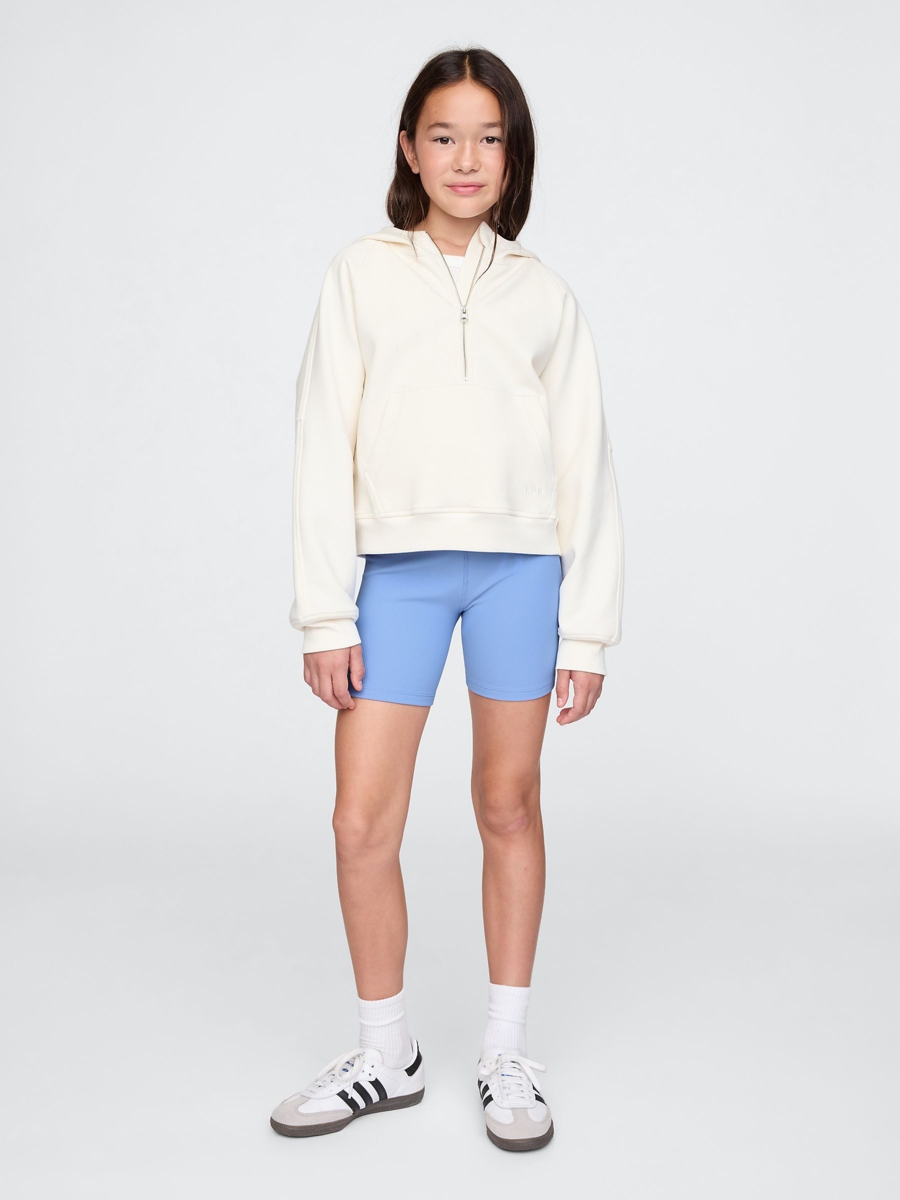 Blue Rib Biker Shorts (4-13yrs) - Image 3 of 5