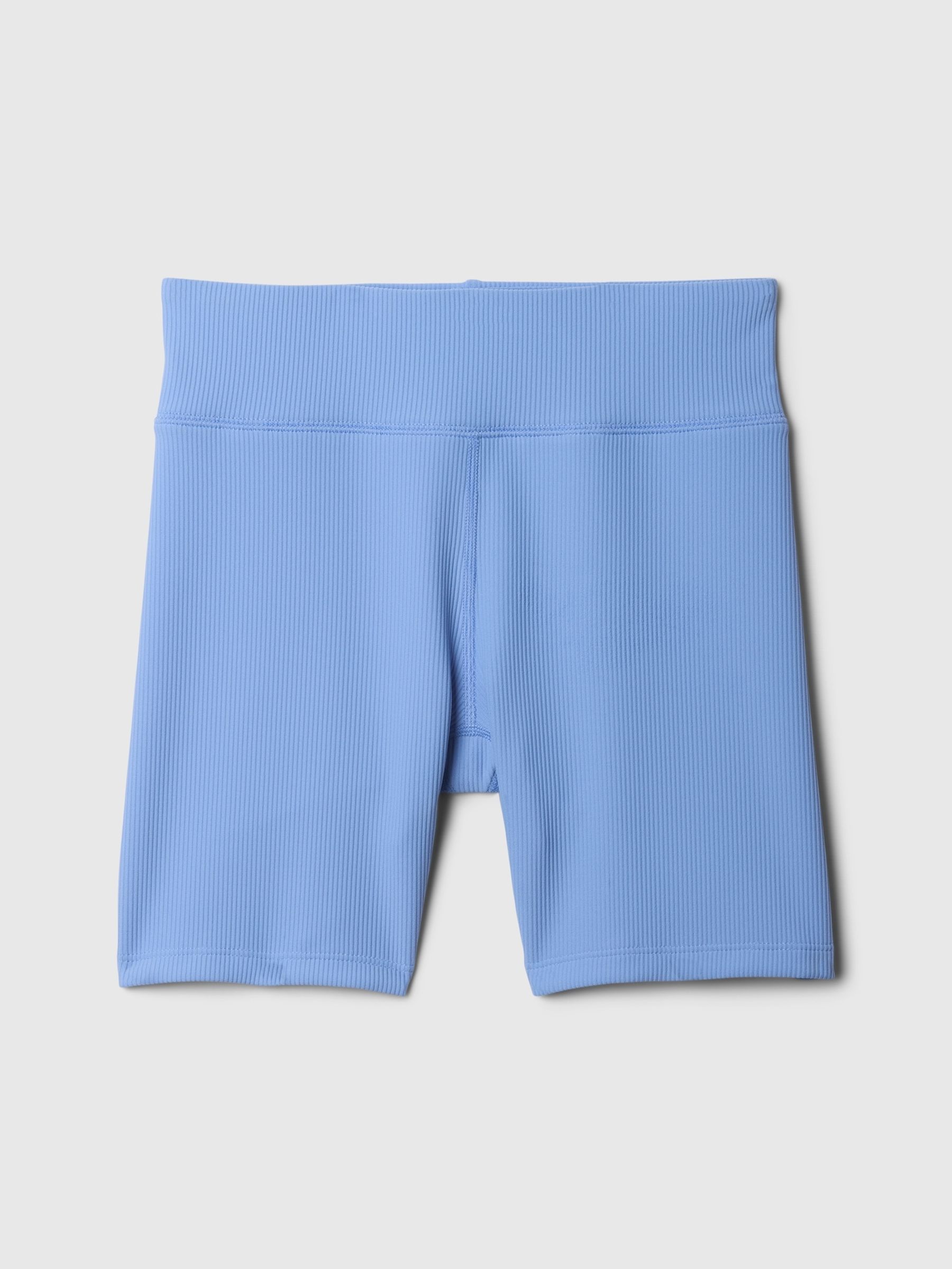 Blue Rib Biker Shorts (4-13yrs) - Image 4 of 5