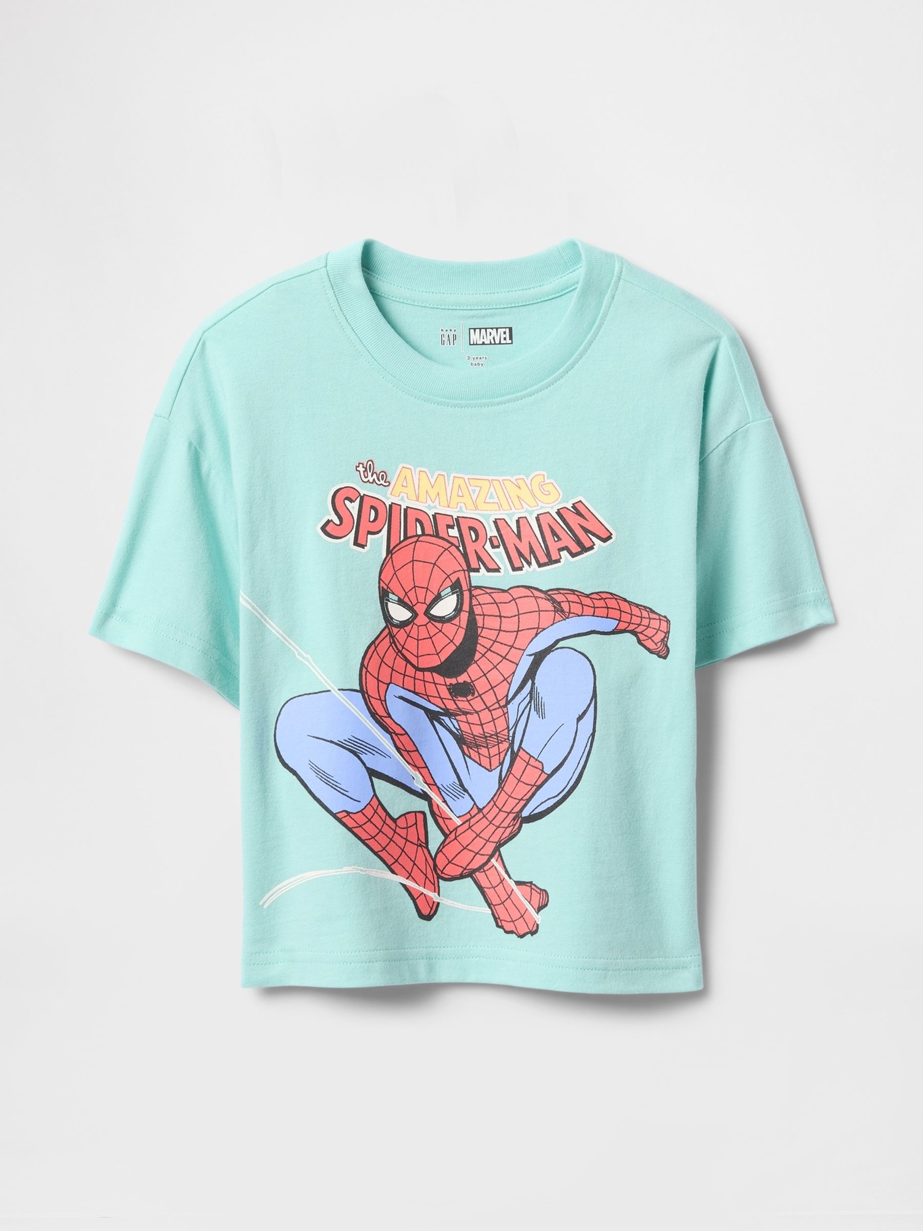 Green Spider-Man Marvel Oversized Graphic Short Sleeve T-Shirt (6mths-5yrs) - Image 1 of 2