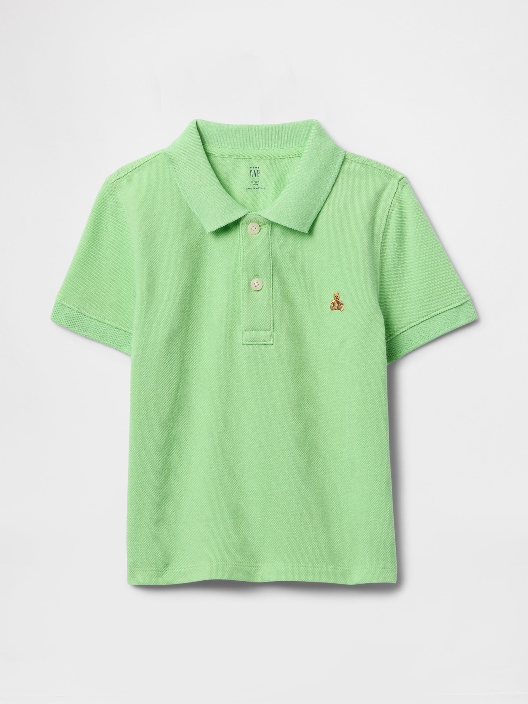 Green Brannan Bear Pique Polo Shirt (6mths-5yrs) - Image 2 of 3