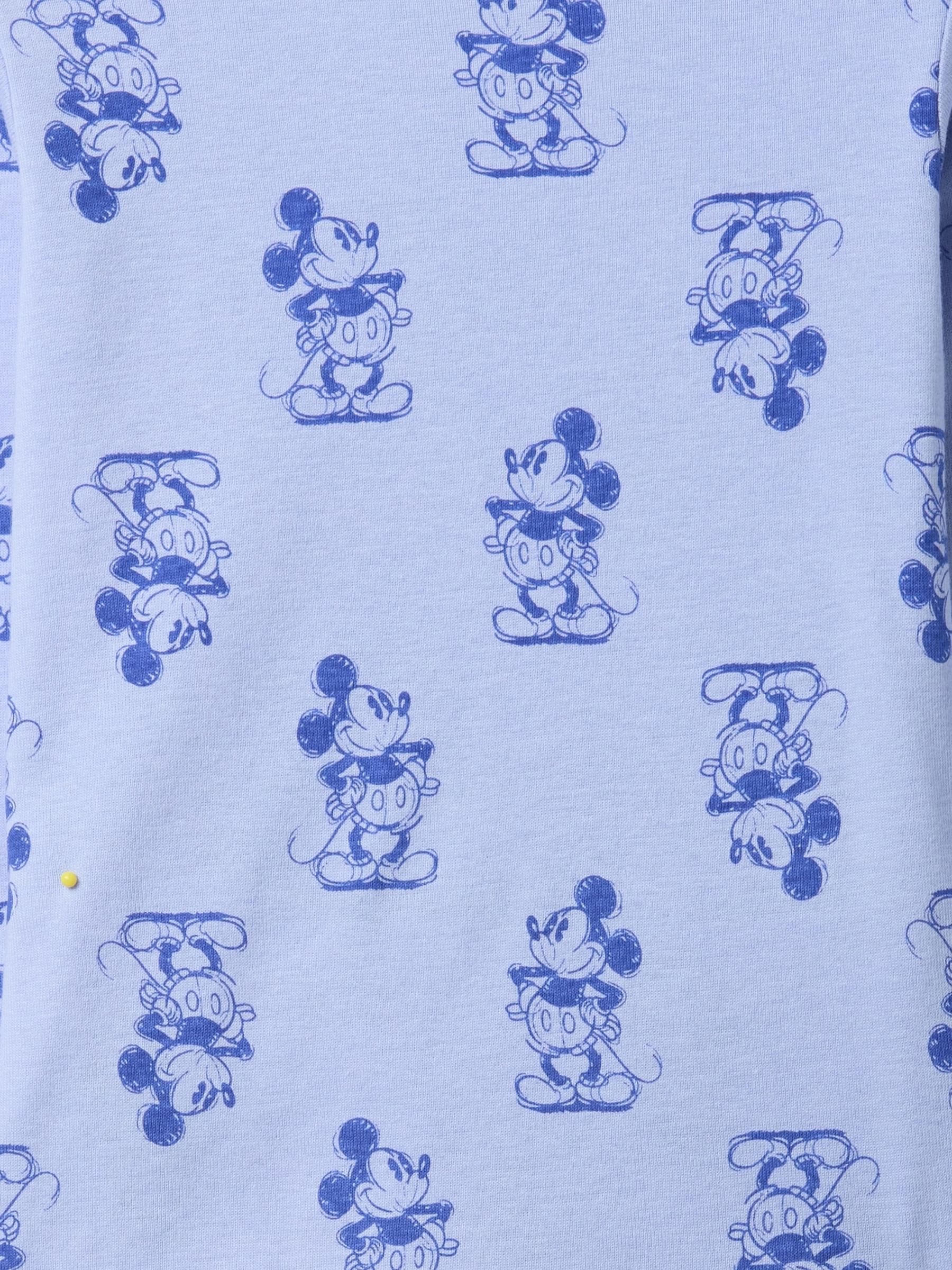 Blue Mickey Mouse Disney Cotton Long Pyjamas (6mths-5yrs) - Image 3 of 3