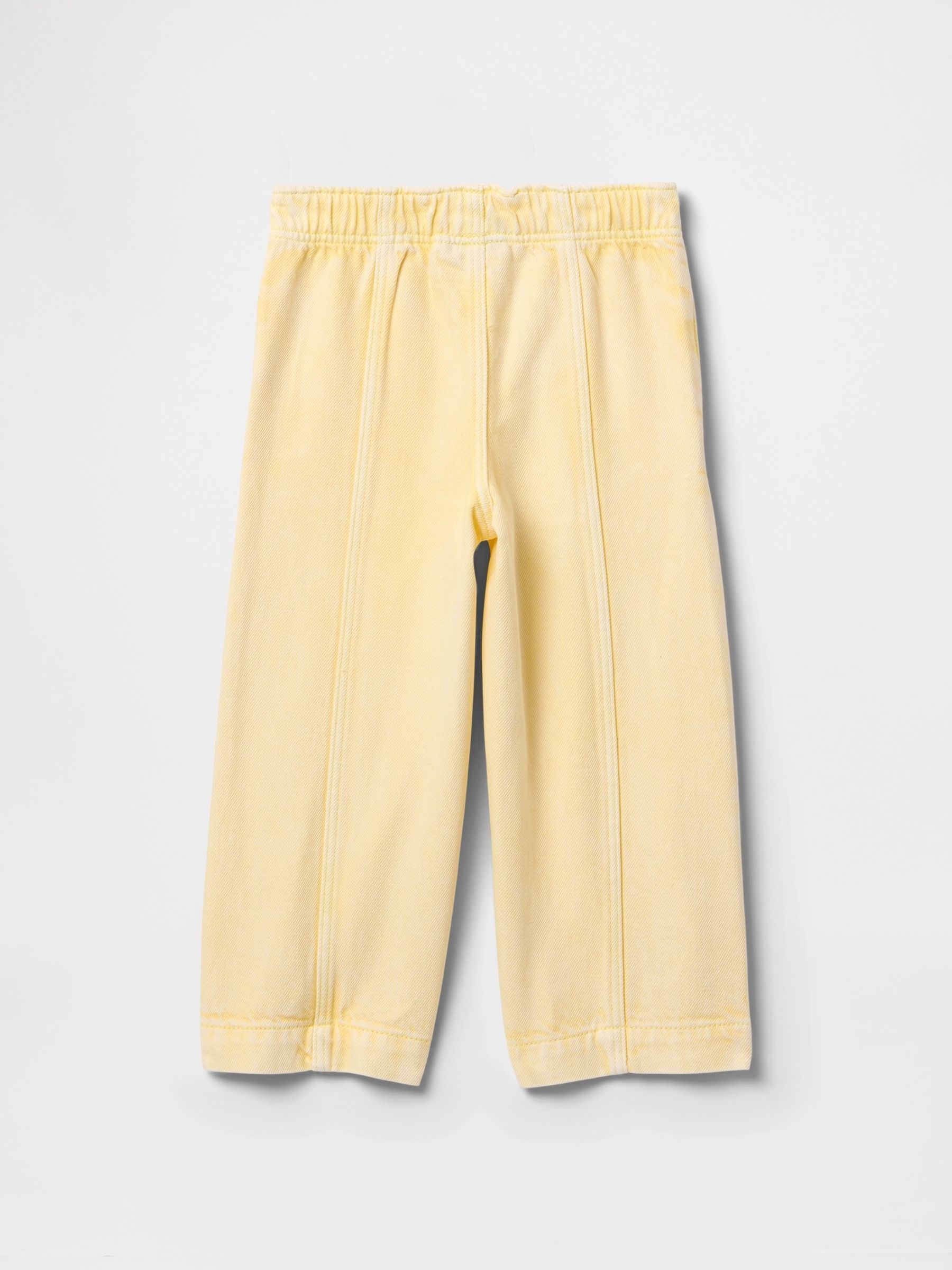 Yellow UltraSoft Pull On Baggy Wide Leg Jeans (6mths-5yrs) - Image 3 of 5