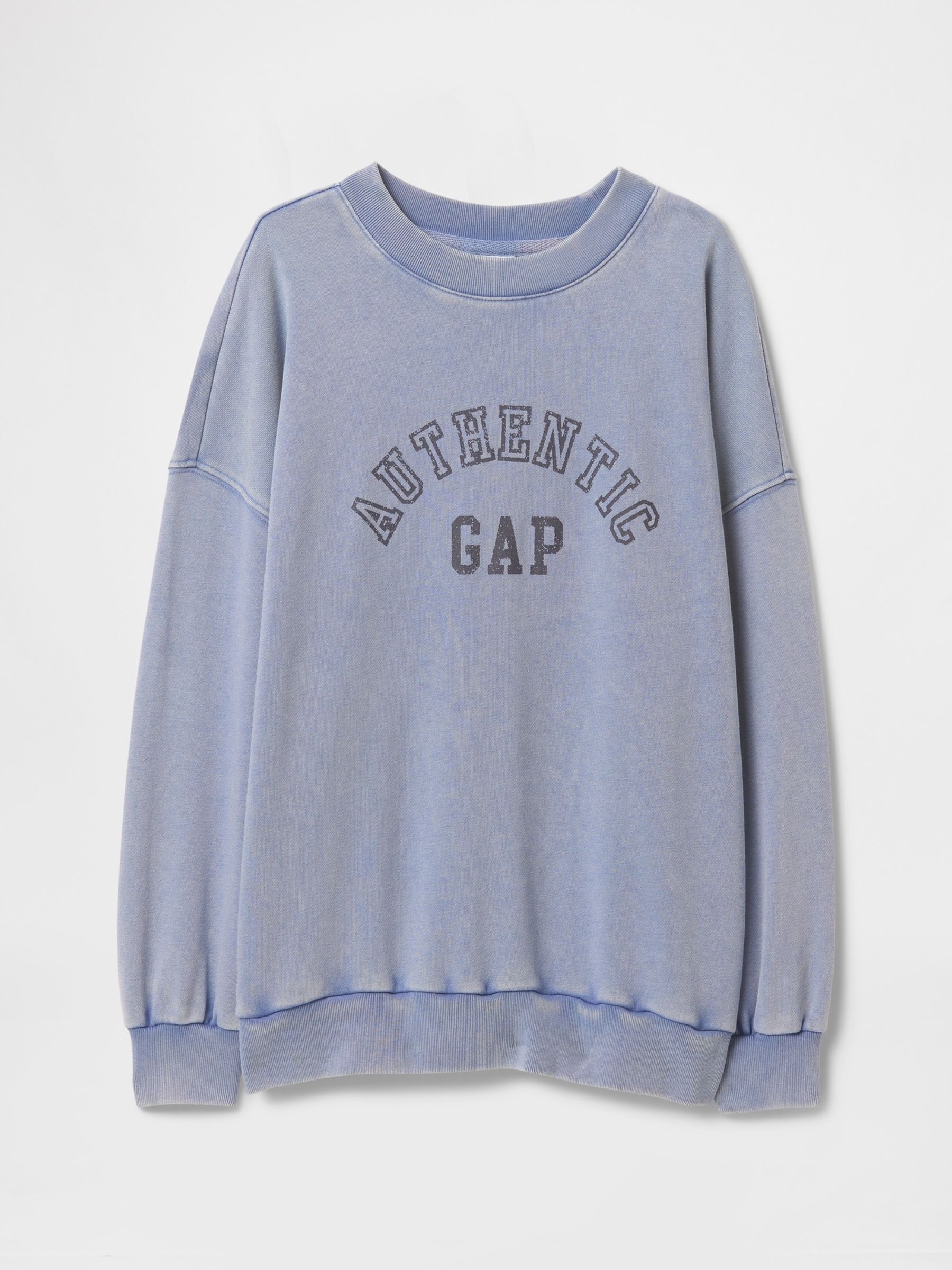 Blue Logo Vintage Fleece-Lined Oversized Sweatshirt (4-13yrs) - Image 5 of 5