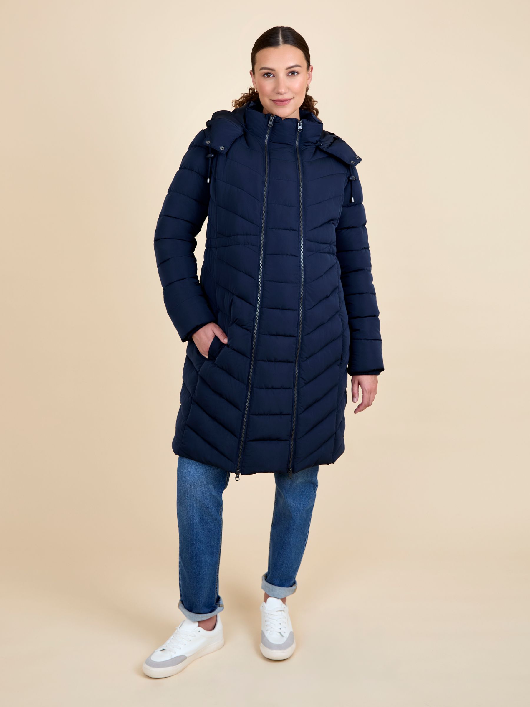 Navy 2-in-1 Maternity Puffer Coat - Image 1 of 5