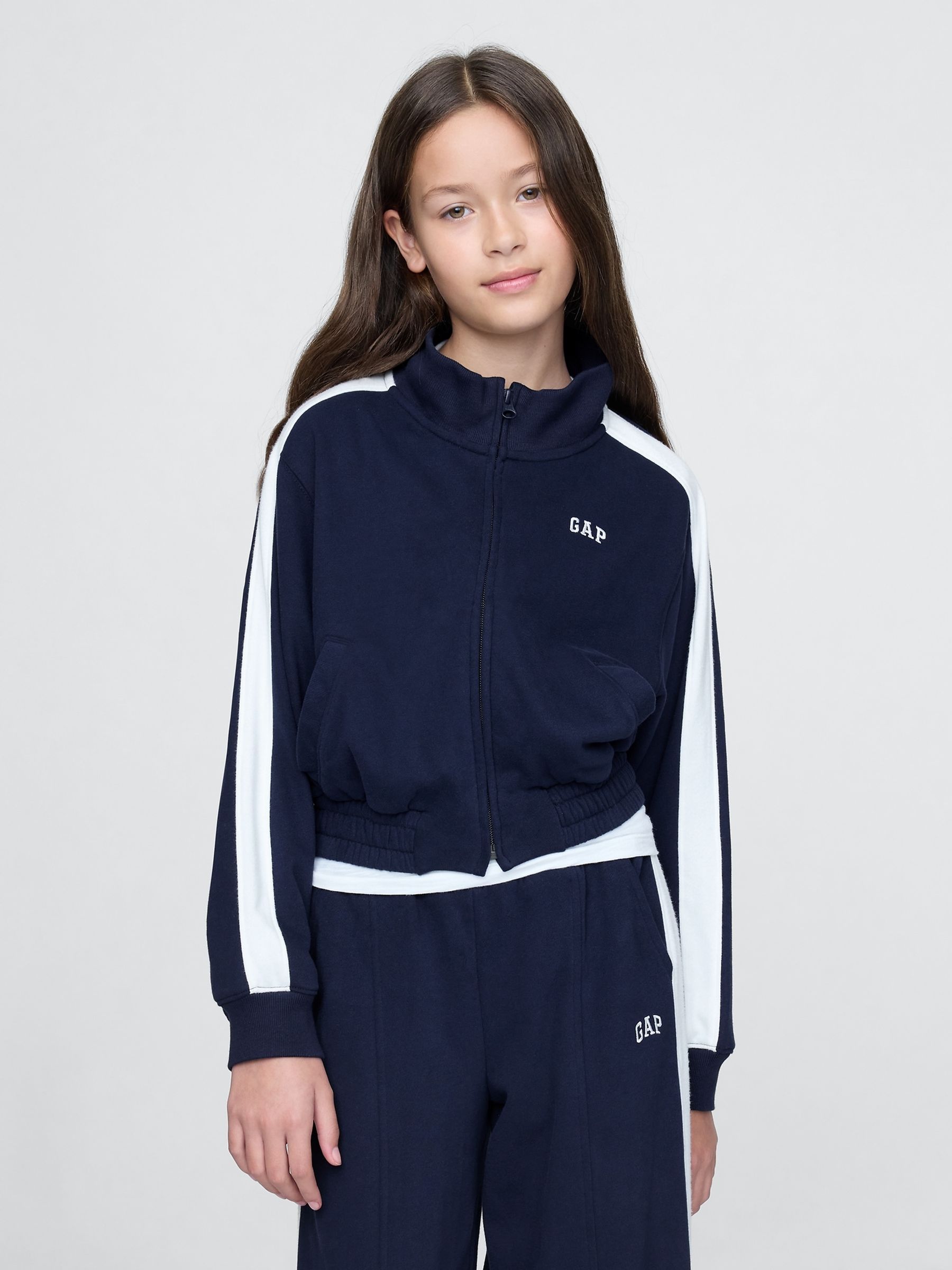 Blue Vintage Soft Logo Zip Jacket (4-13yrs) | Gap