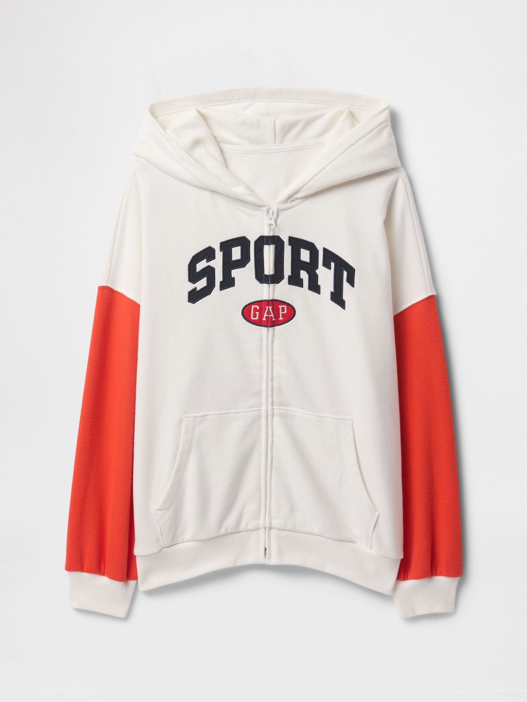 Cream Vintage Soft Full-Zip Sport Logo Hoodie (4-13yrs) - Image 5 of 5