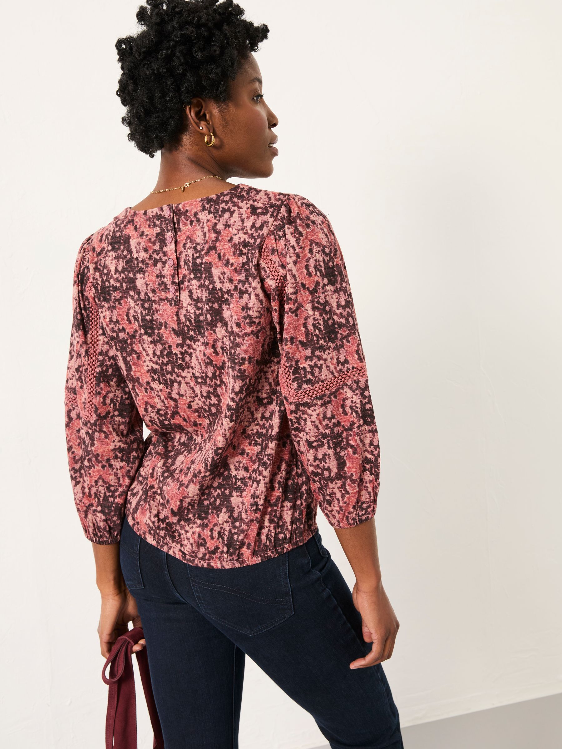 Cassie Purple Vintage Floral Broderie Top - Image 2 of 6