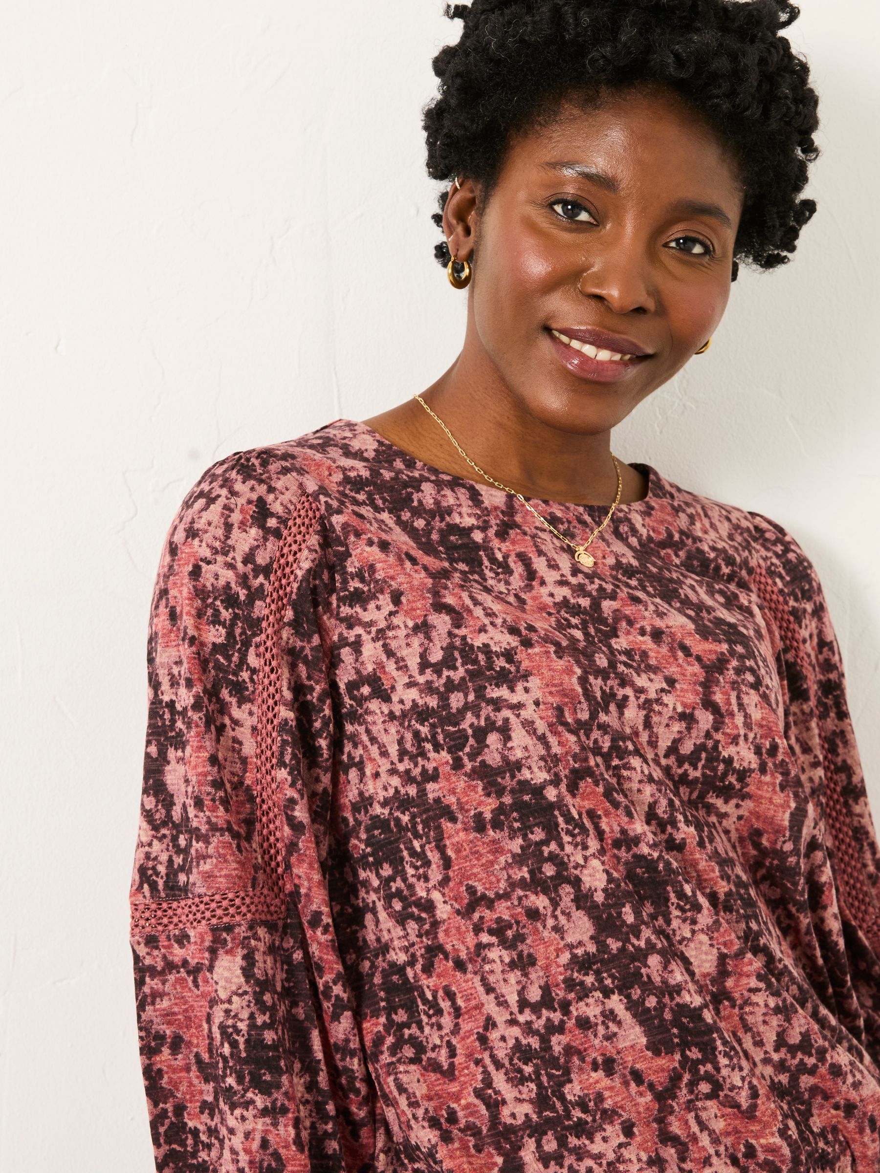 Cassie Purple Vintage Floral Broderie Top - Image 4 of 6