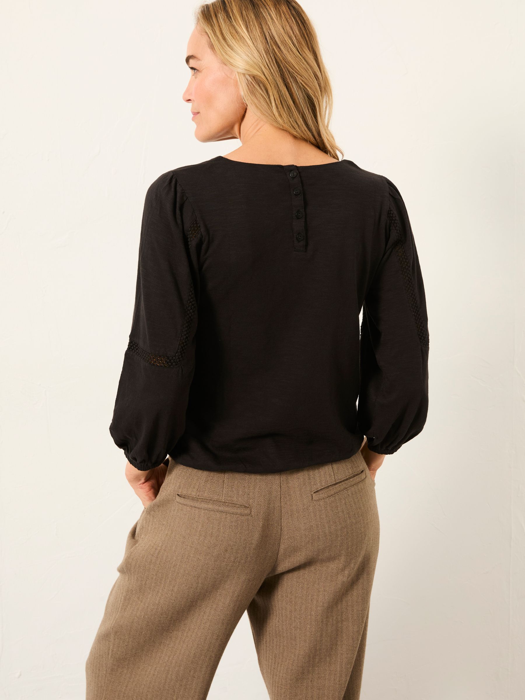 Cassie Black Broderie Top - Image 2 of 6
