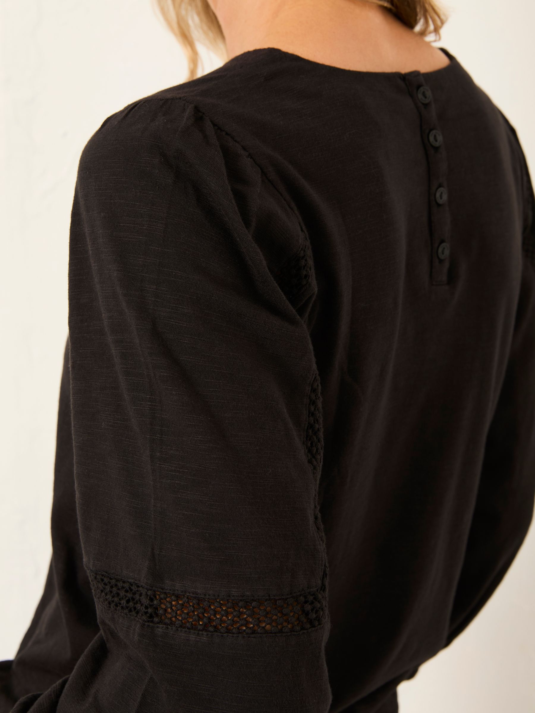 Cassie Black Broderie Top - Image 4 of 6