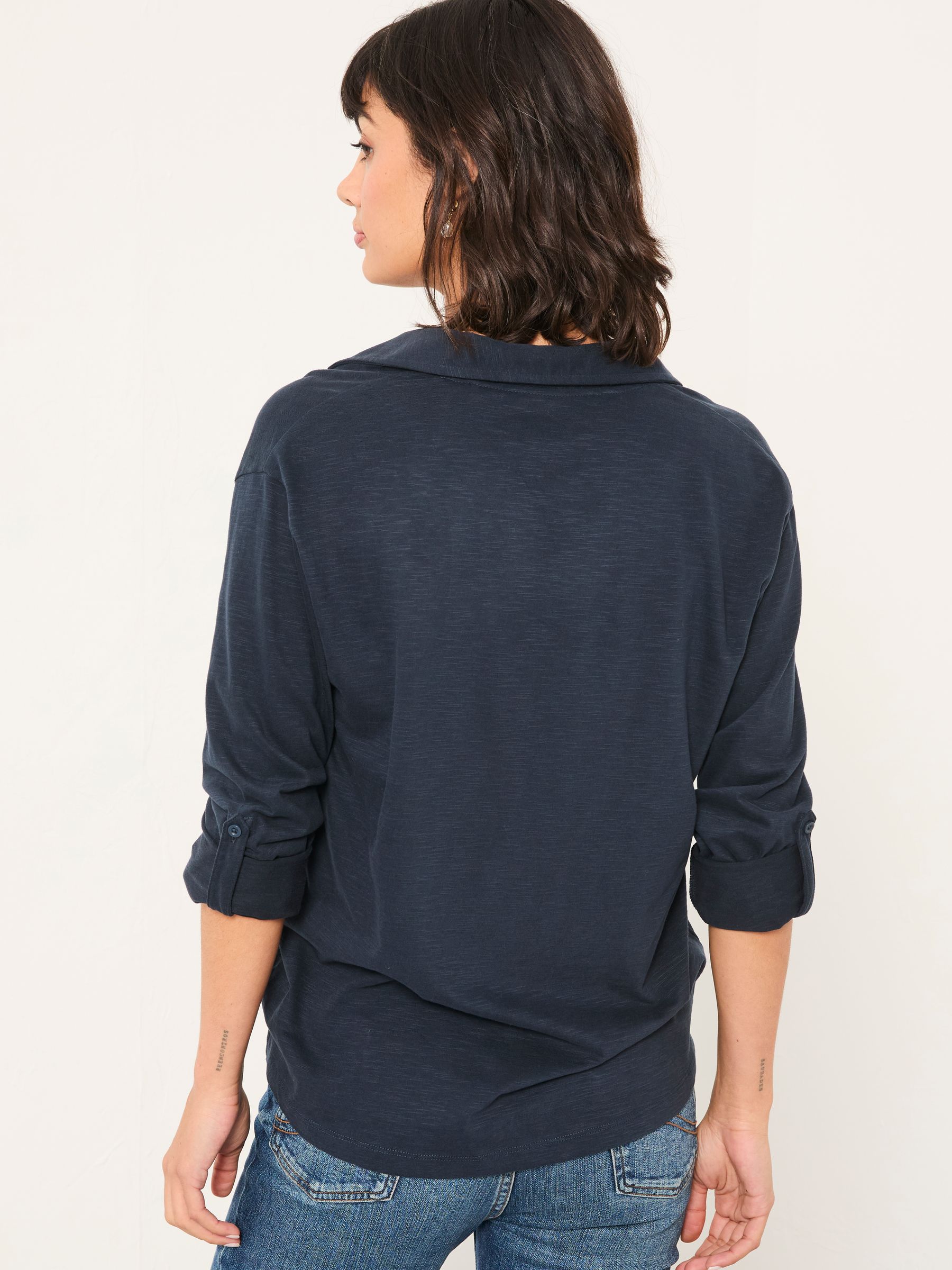 Paige Navy Jersey Shirt - Image 2 of 5