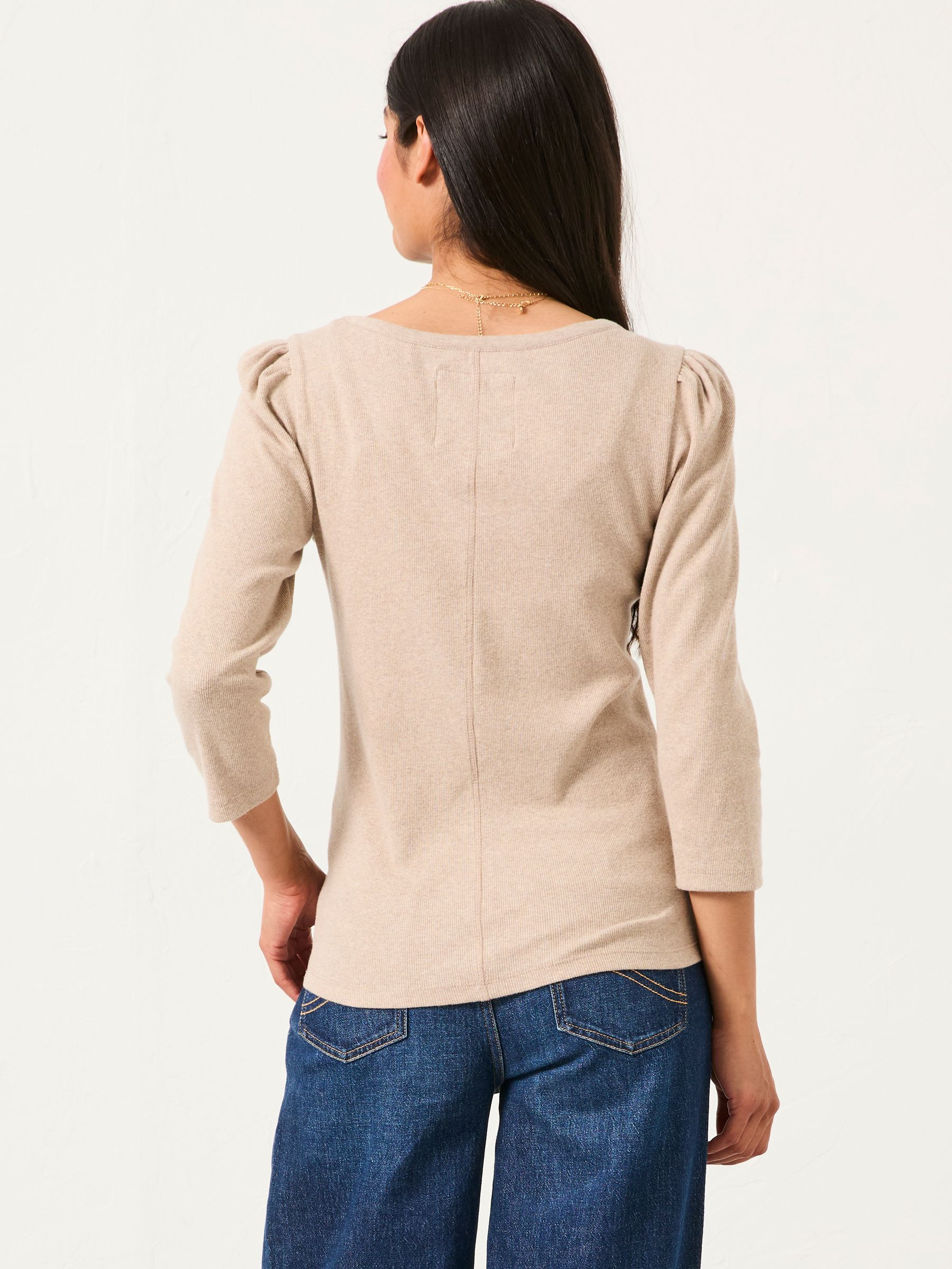 Connie Ecru Henley Top - Image 2 of 6