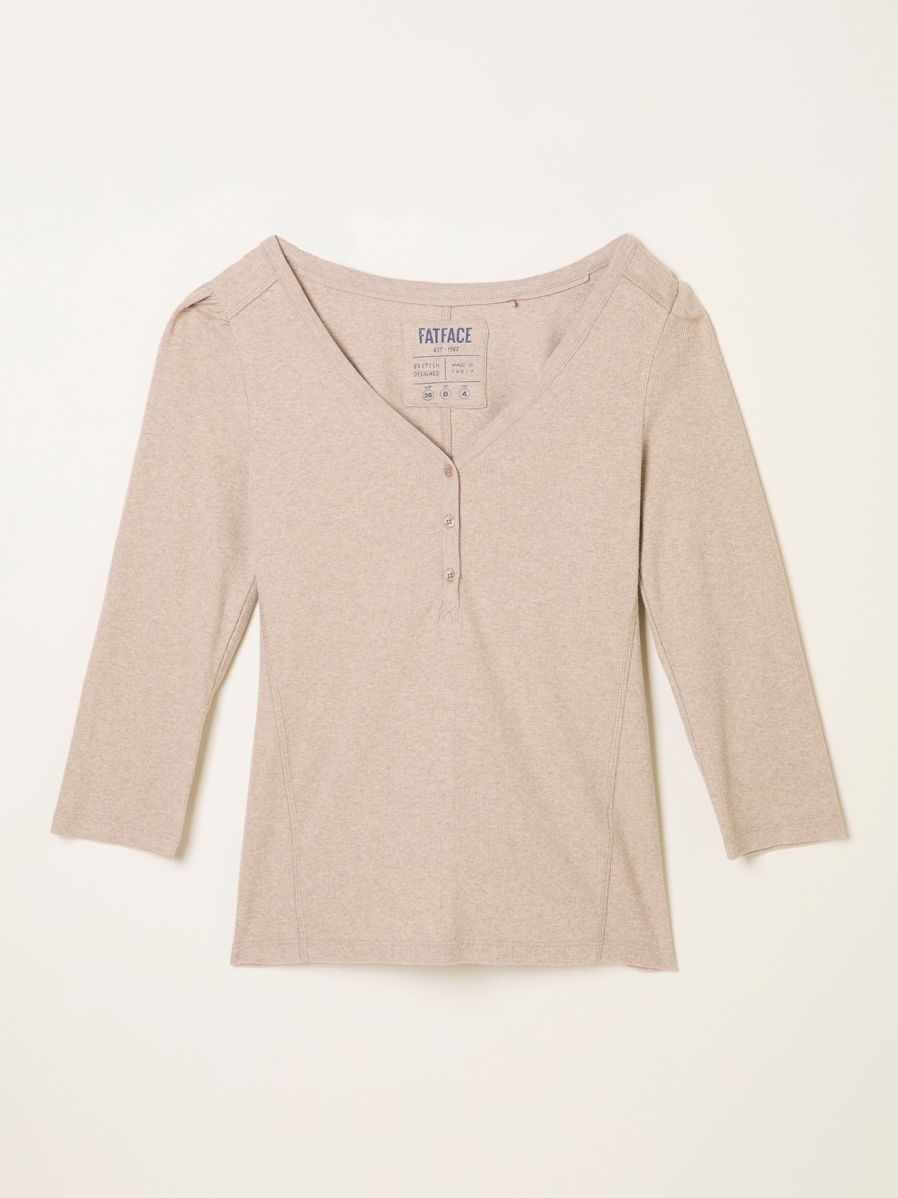 Connie Ecru Henley Top - Image 6 of 6