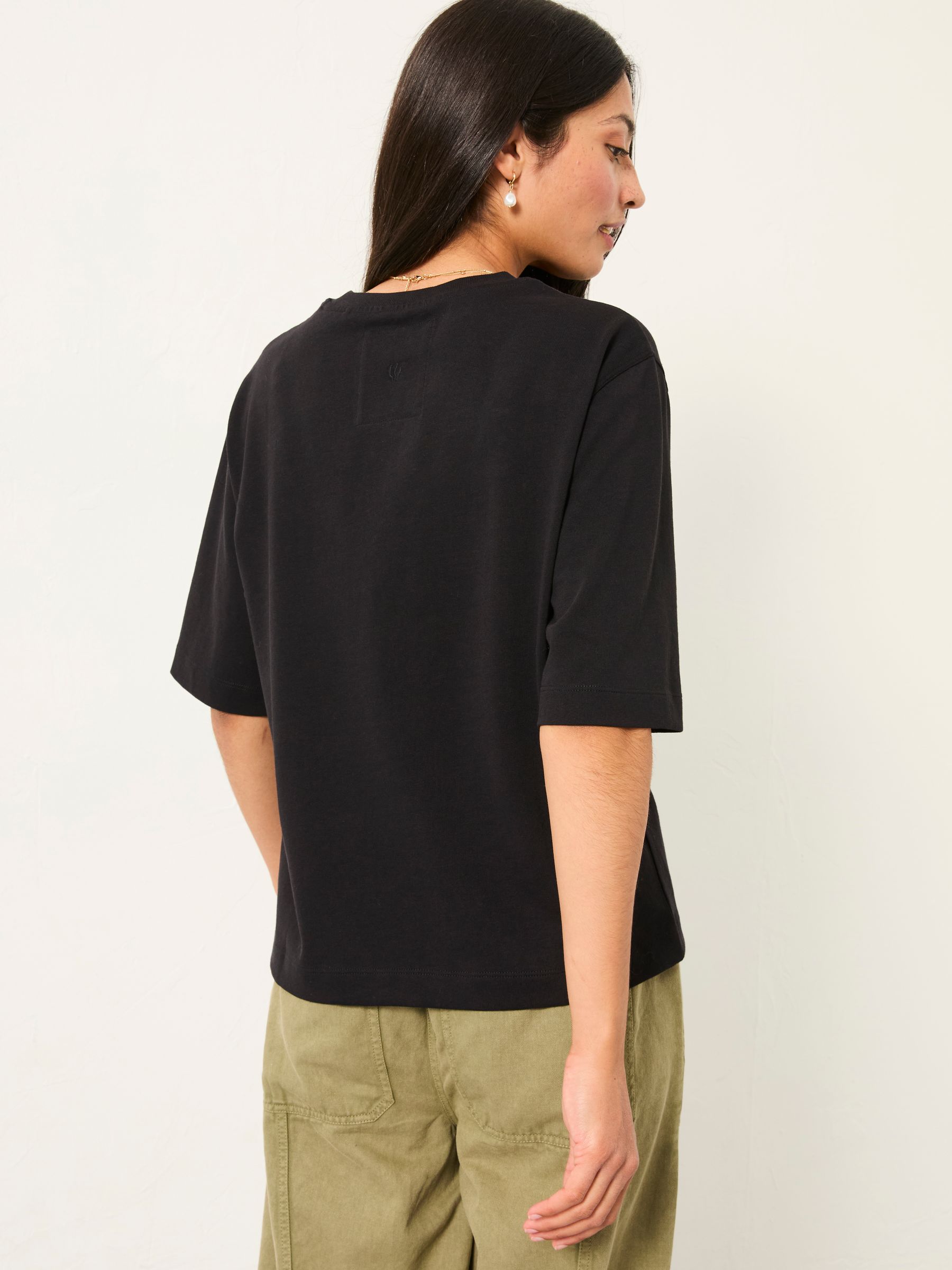 Anais Black Relaxed T Shirt - Image 2 of 6