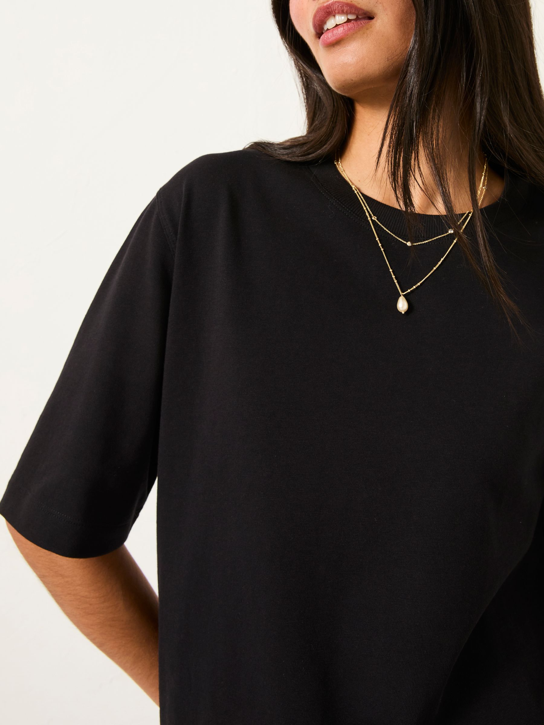 Anais Black Relaxed T Shirt - Image 3 of 6