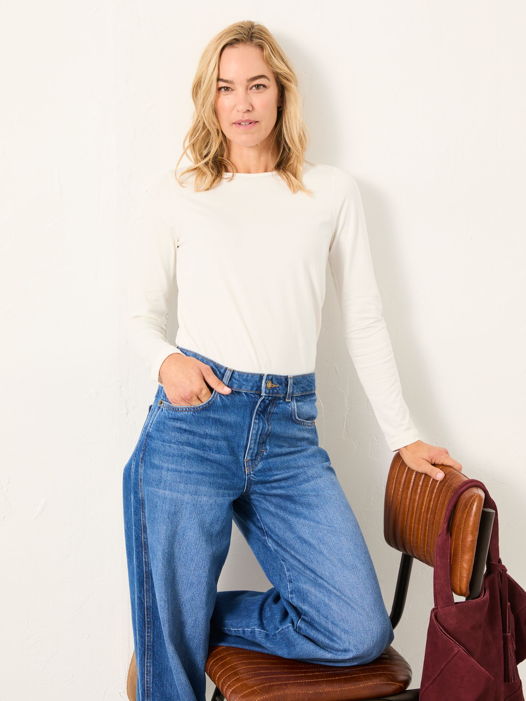 Nell White Long Sleeve Top - Image 4 of 5