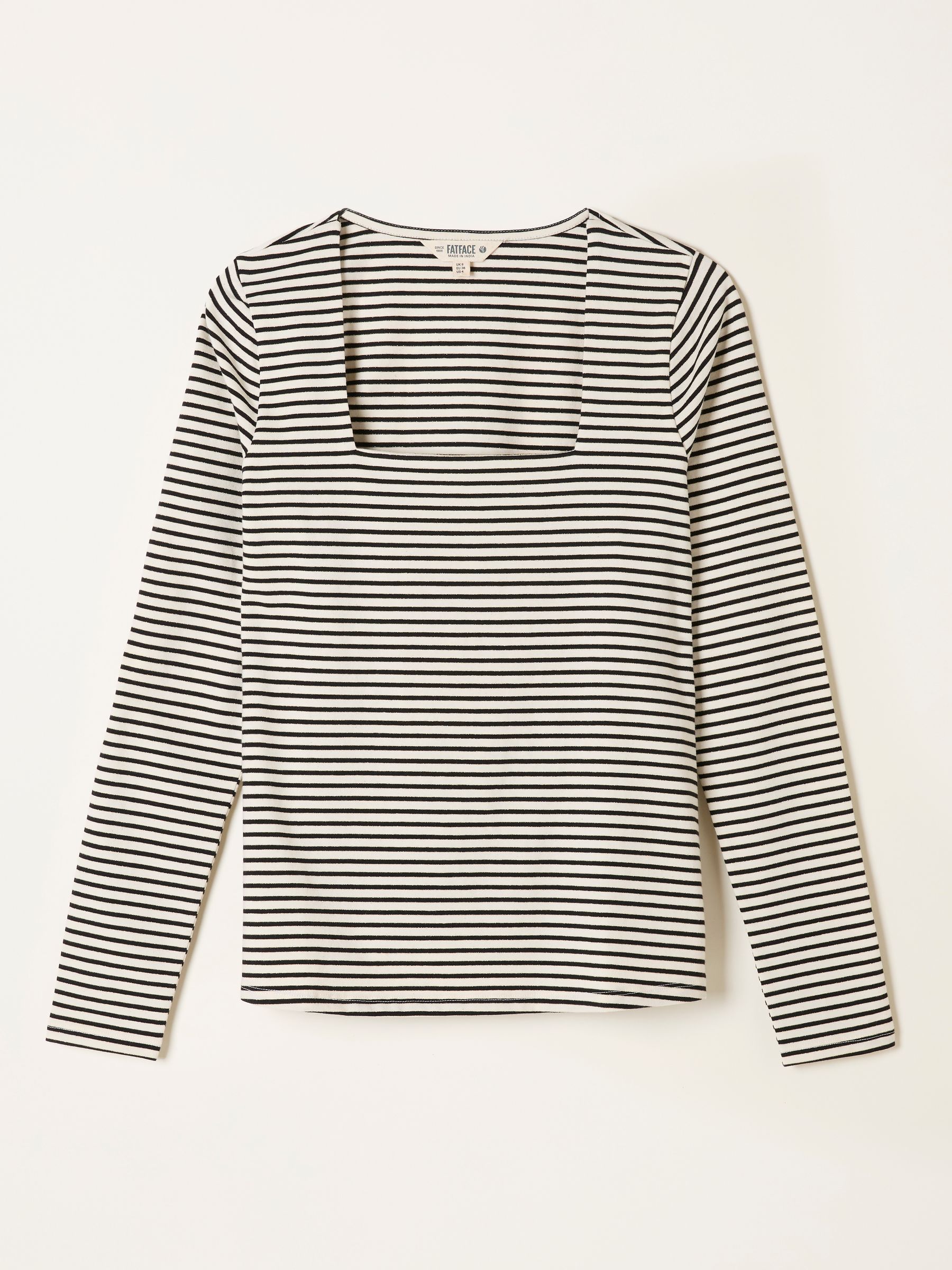 Thea Ivory Stripe Square Neck Top - Image 4 of 4
