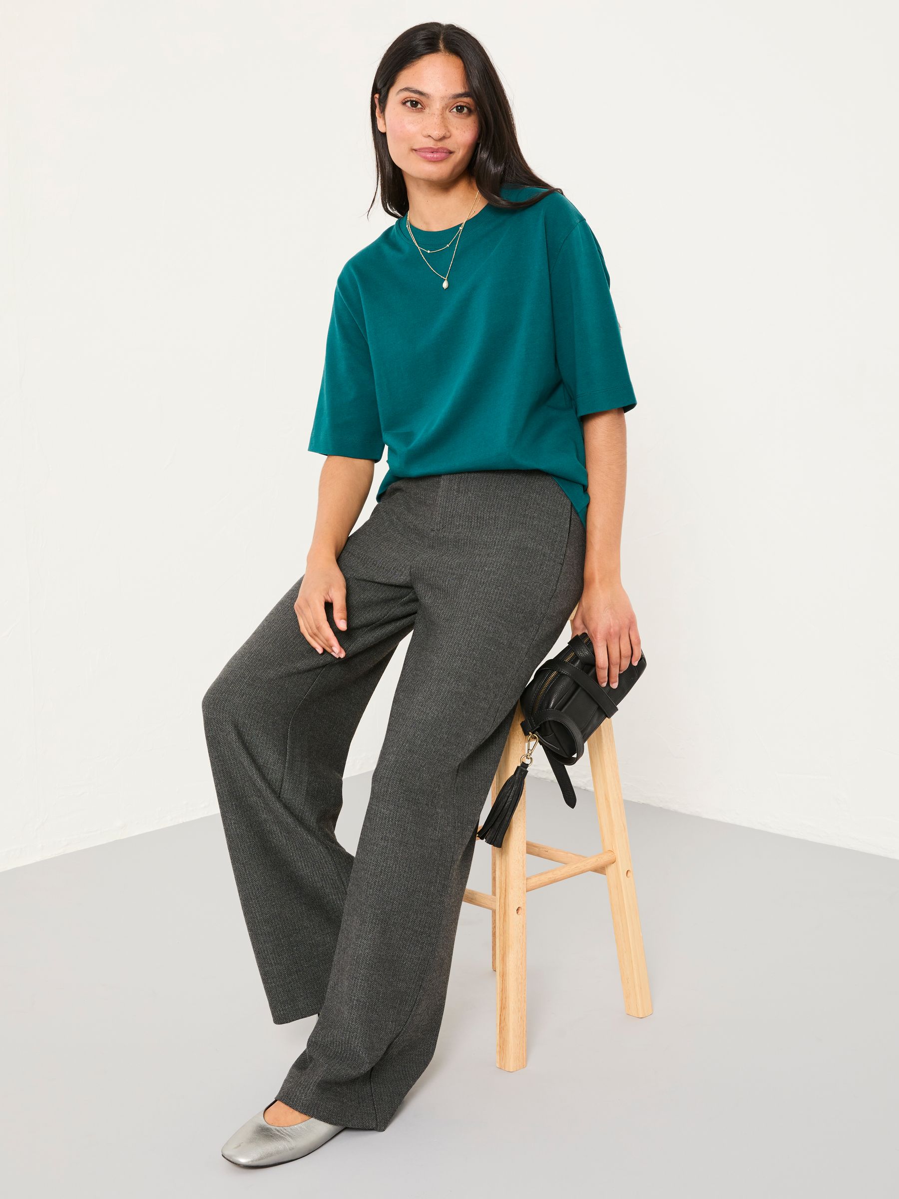 Anais Teal Blue Relaxed T Shirt - Image 4 of 5