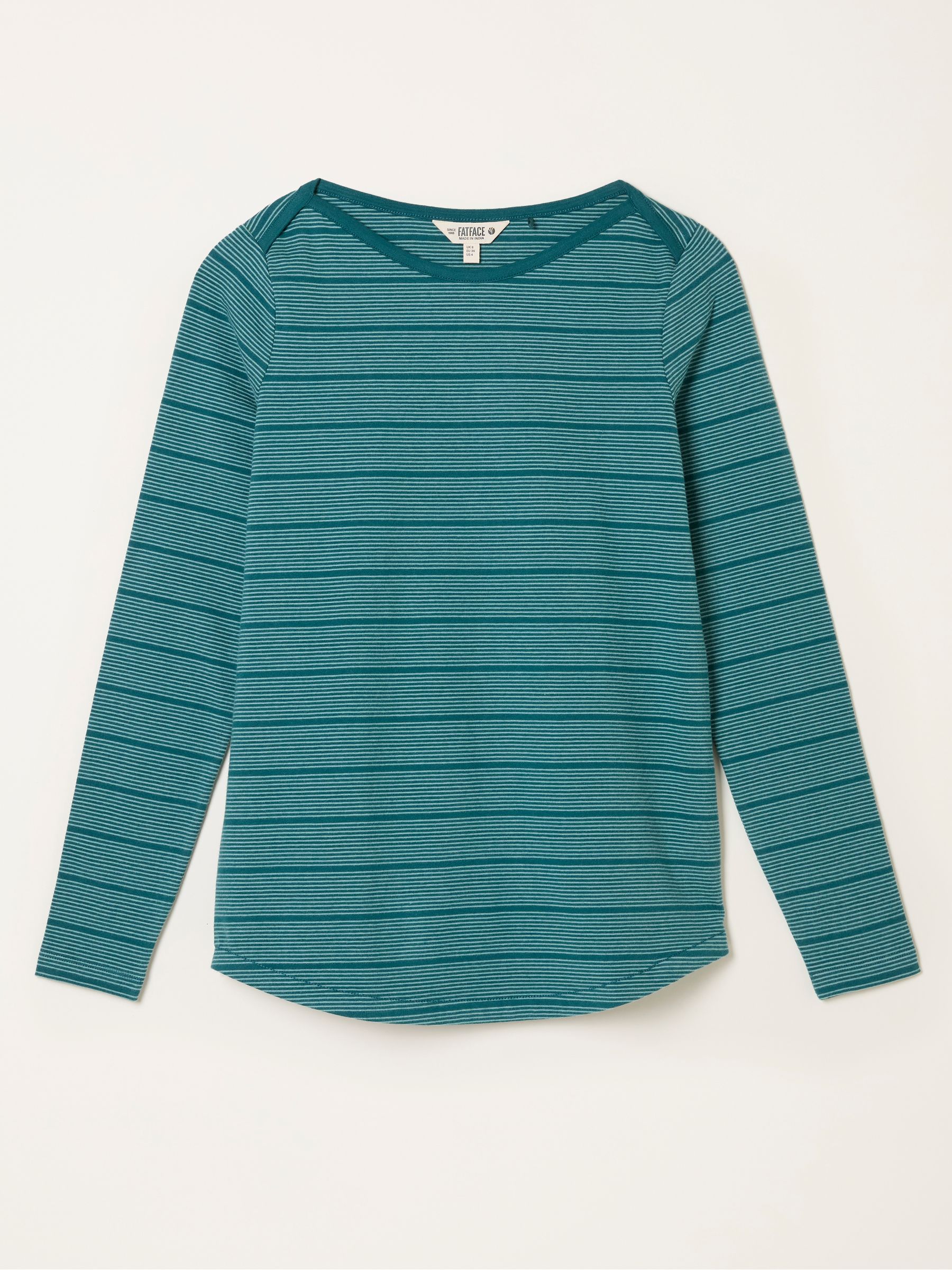 Breton Teal Blue Stripe T Shirt - Image 5 of 5