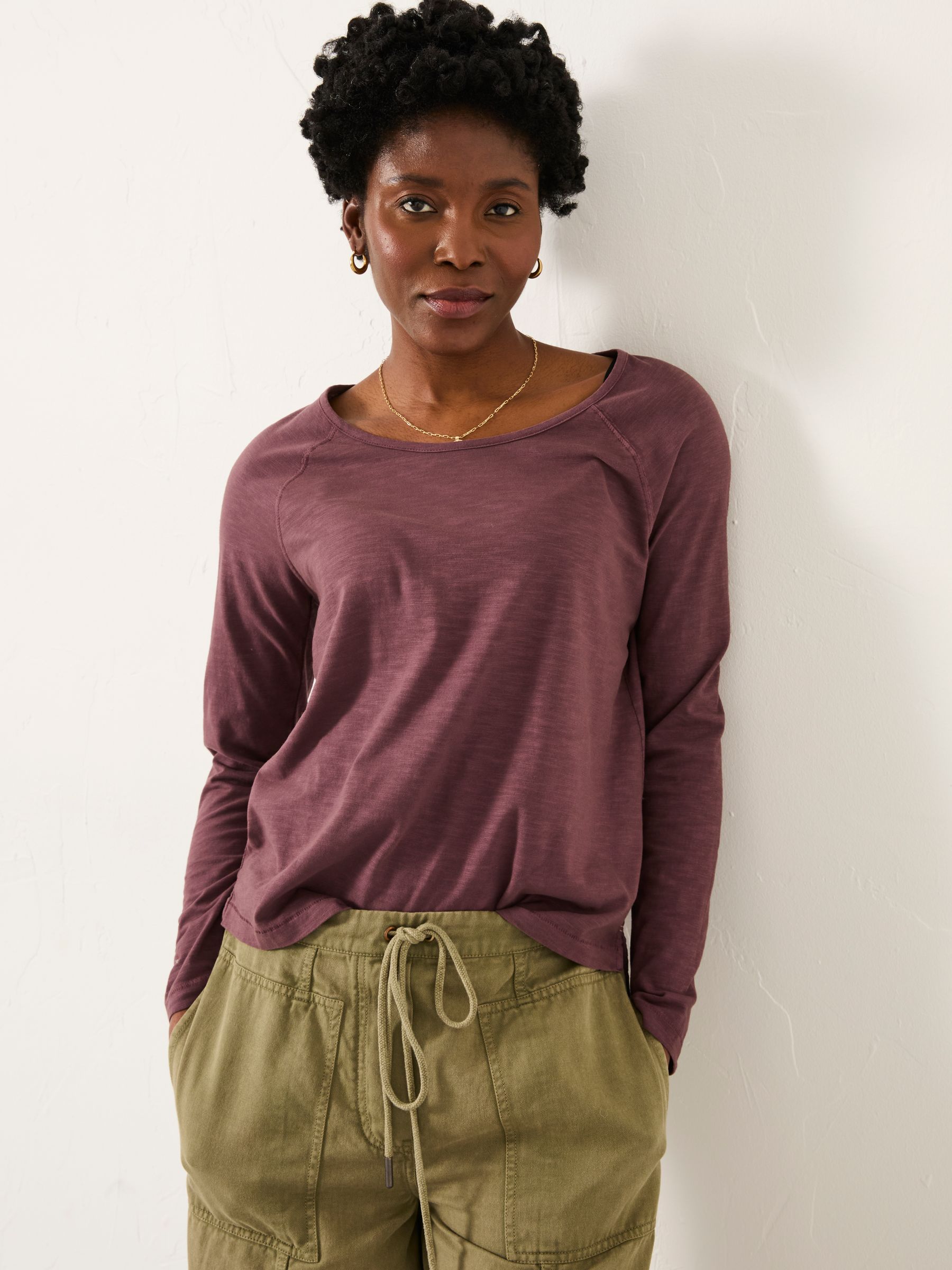 Ava Dusky Purple Long Sleeve T Shirt - Image 1 of 5