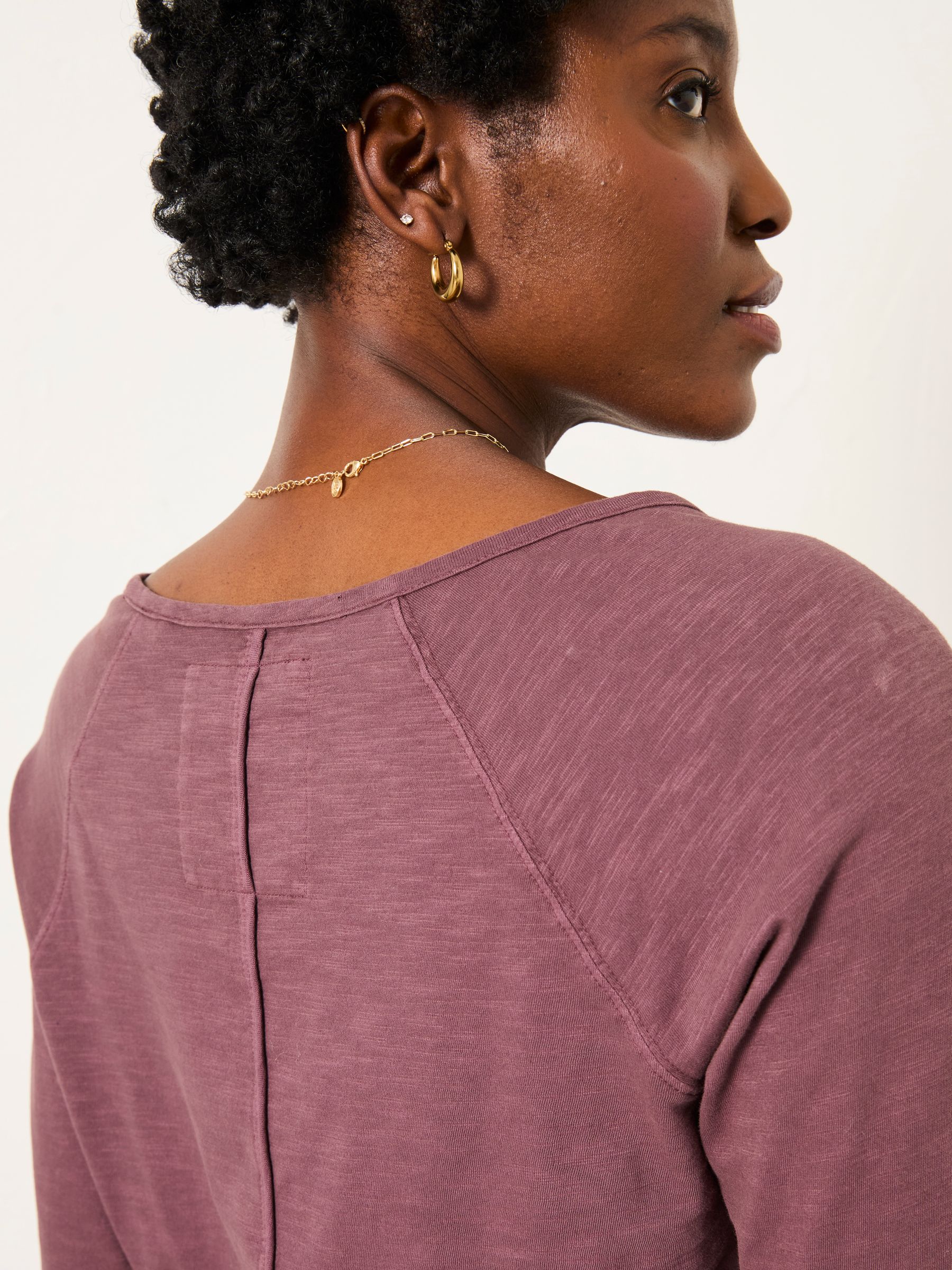 Ava Dusky Purple Long Sleeve T Shirt - Image 3 of 5