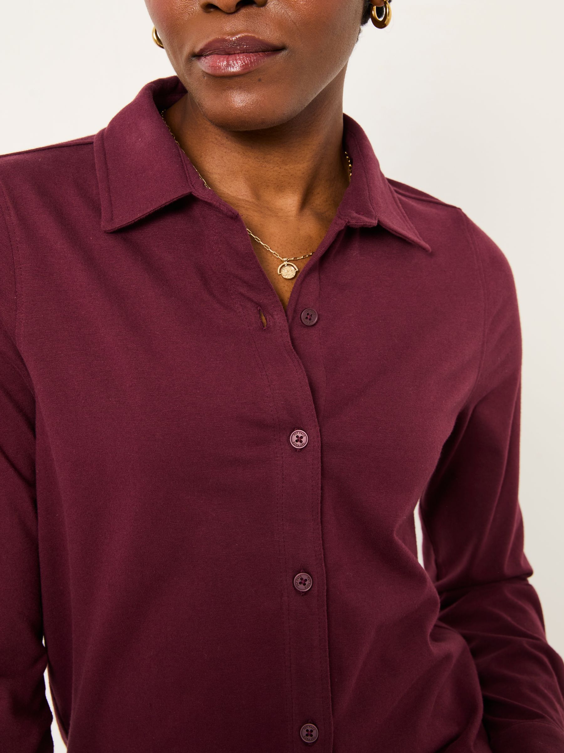 Selby Burgundy Jersey Shirt - Image 4 of 5