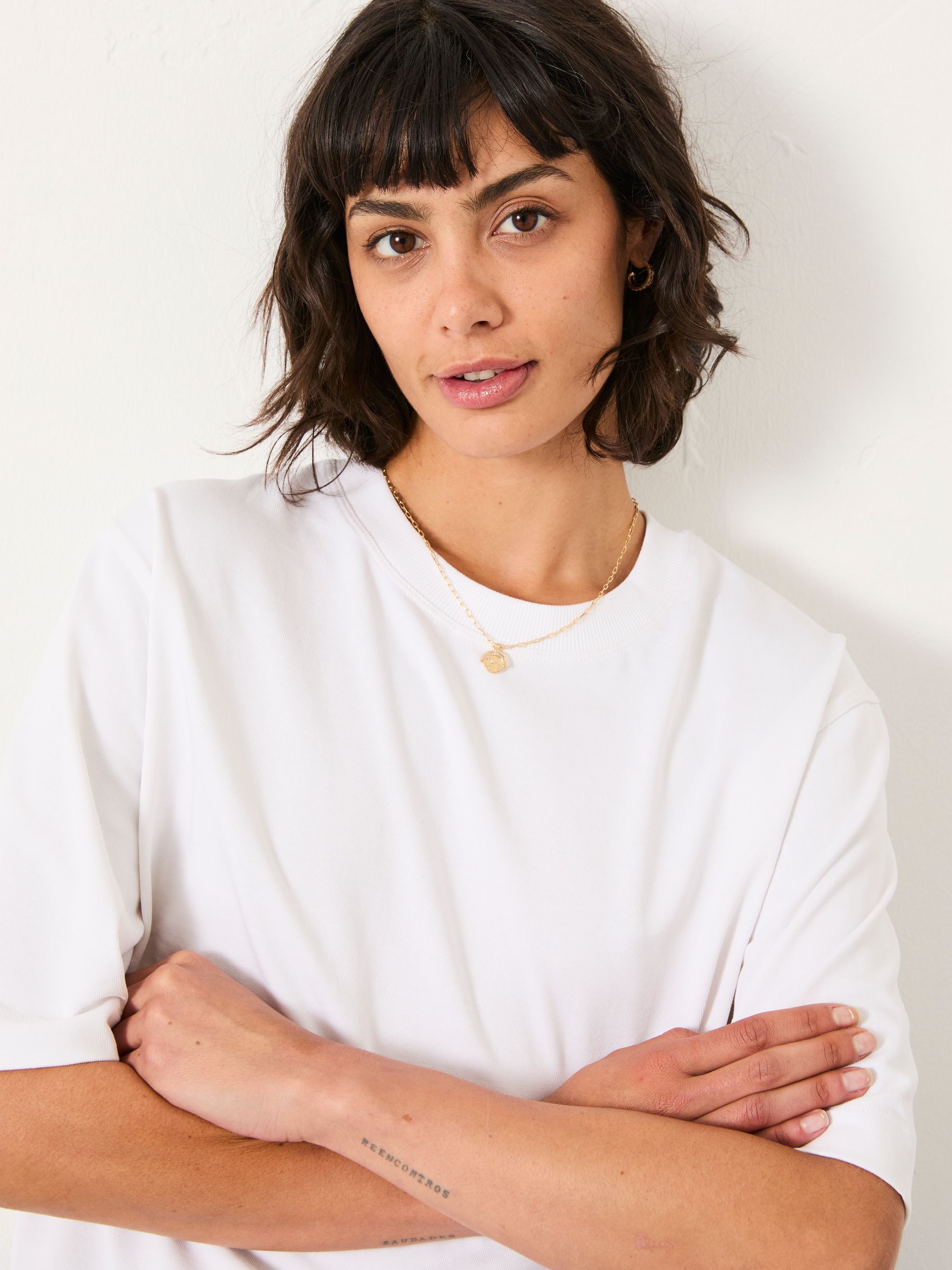 Anais White Relaxed T Shirt - Image 5 of 6